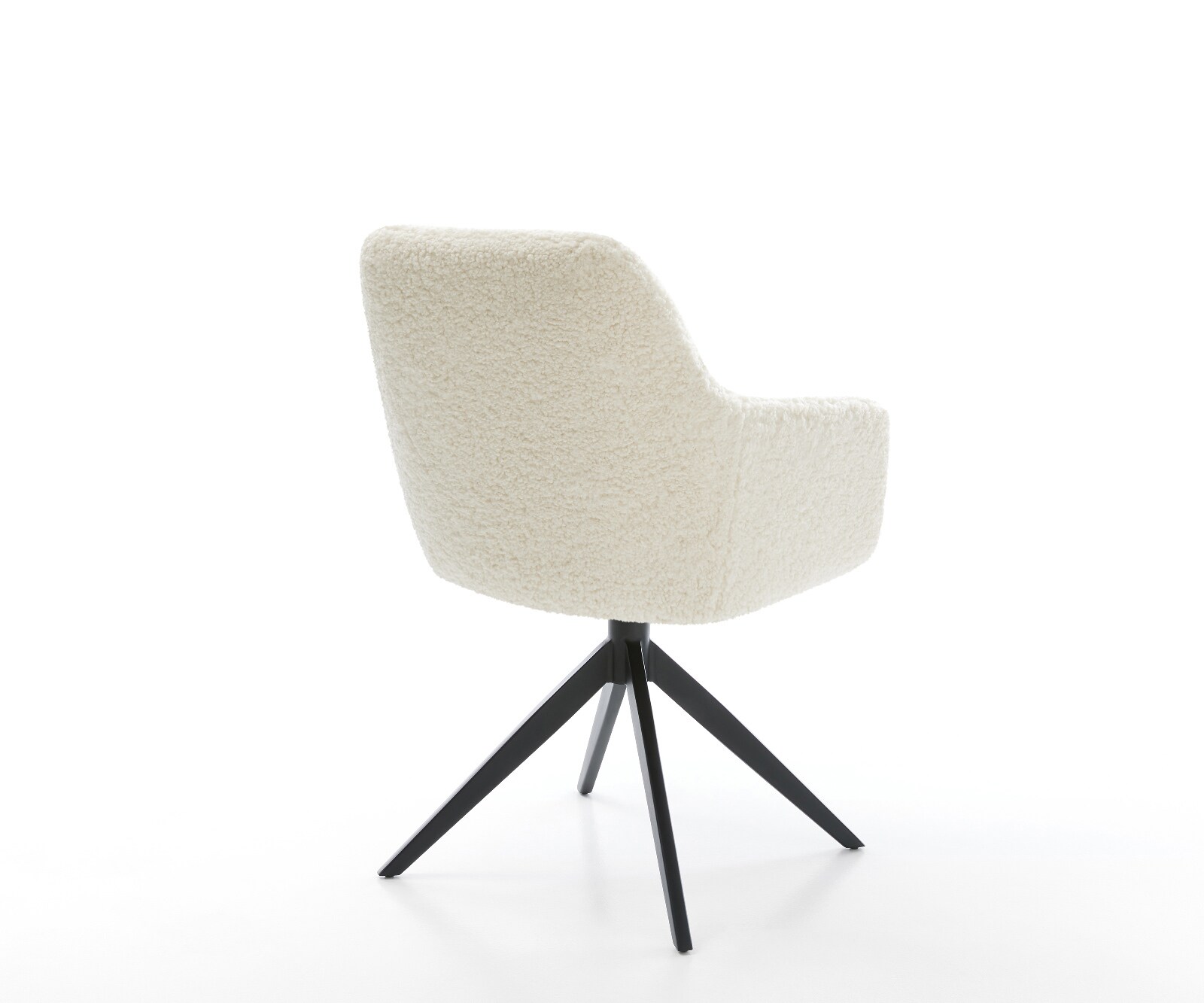 Draaistoel Pejo-Flex teddy beige kruisframe breed zwart 360° draaibaar rocker-functie pocketveer kern 5