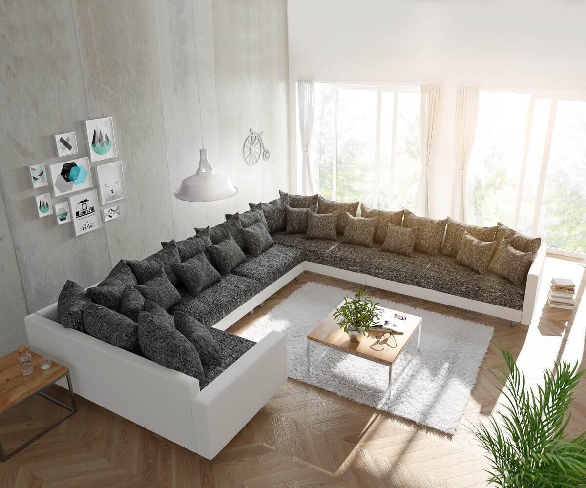  Bank Clovis XXL woonlandschap modulaire design bank 3