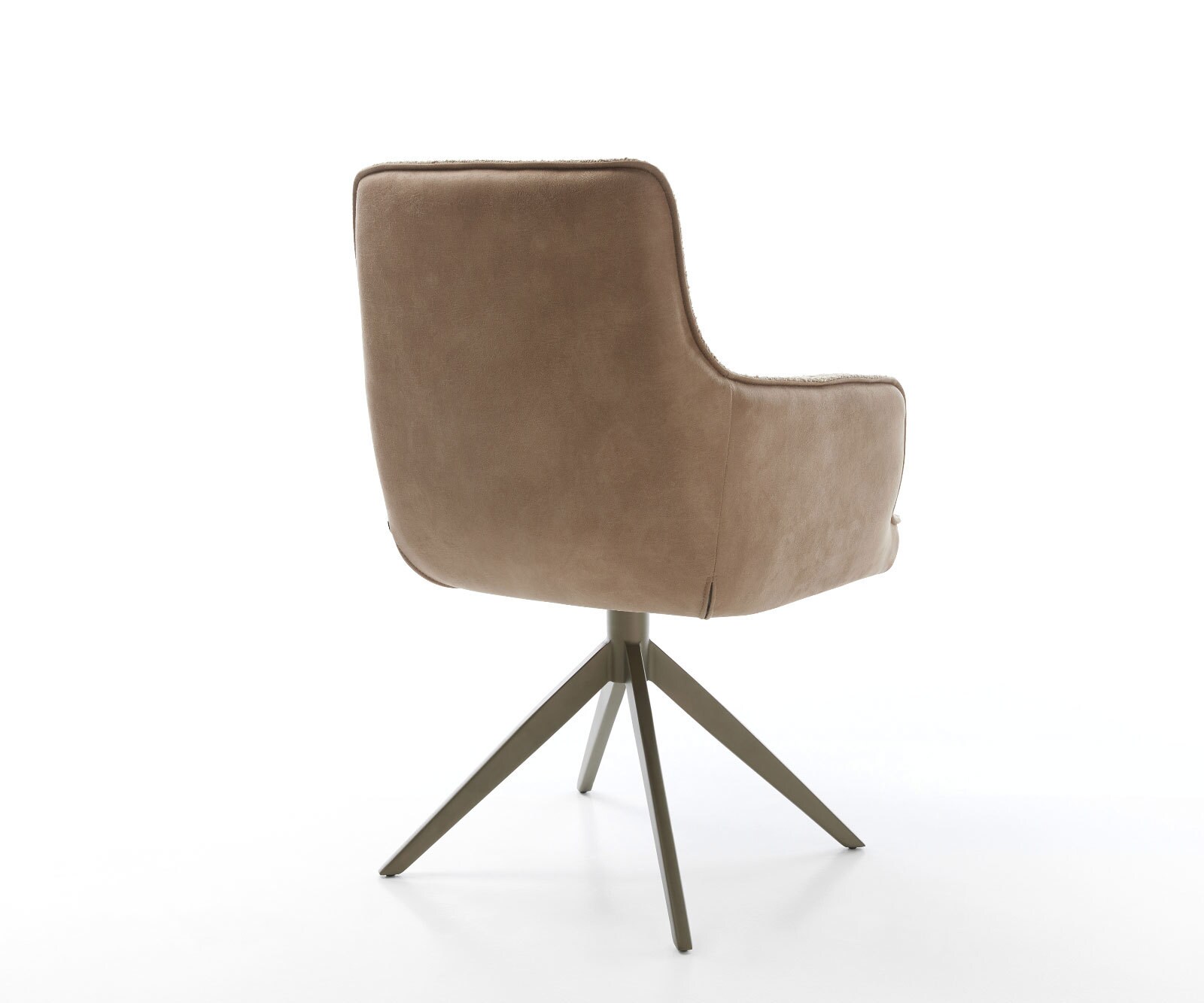Draaistoel Heira-Flex met armleuning materiaalmix mud kruisframe breed afwerking met titanium 360° draaibaar rocker-functie pocketveer kern 4