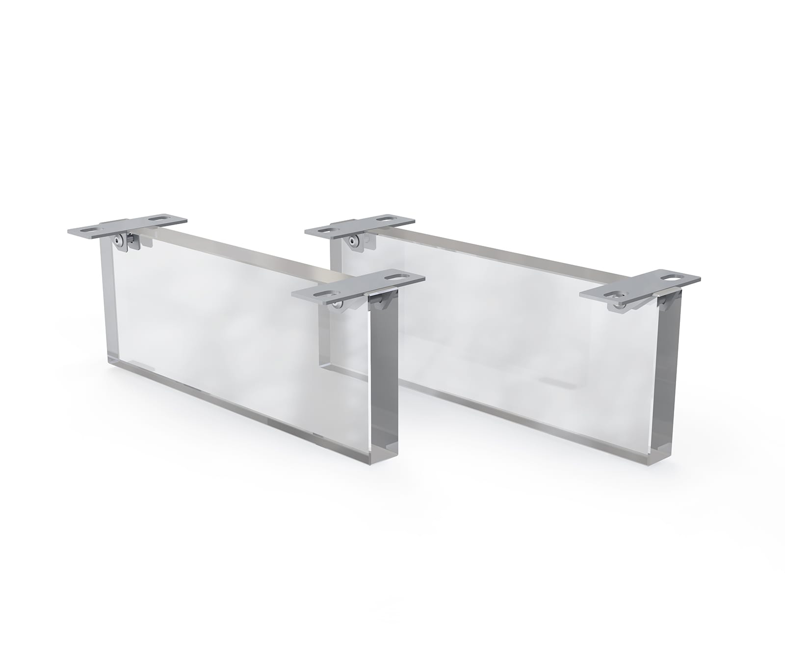 Poot zwevende optiek acrylglas 15 cm voor kastmeubels met een diepte van 45 cm (set van 2) Poot zwevende optiek acrylglas 15 cm voor kastmeubels met een diepte van 45 cm (set van 2)