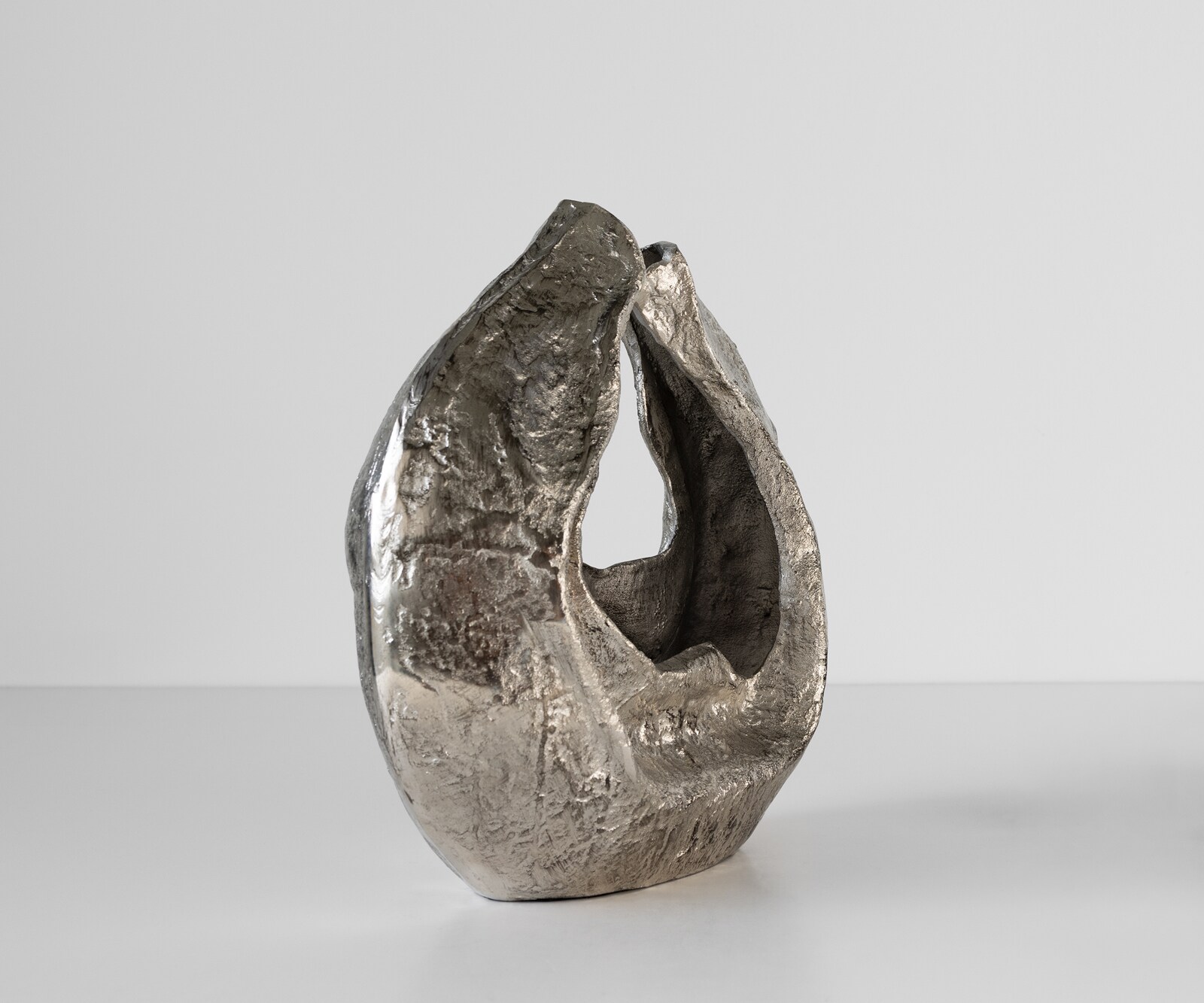Sculptuur Nexora B40 x D17 x H42 cm Aluminium Platin Handgemaakt 1