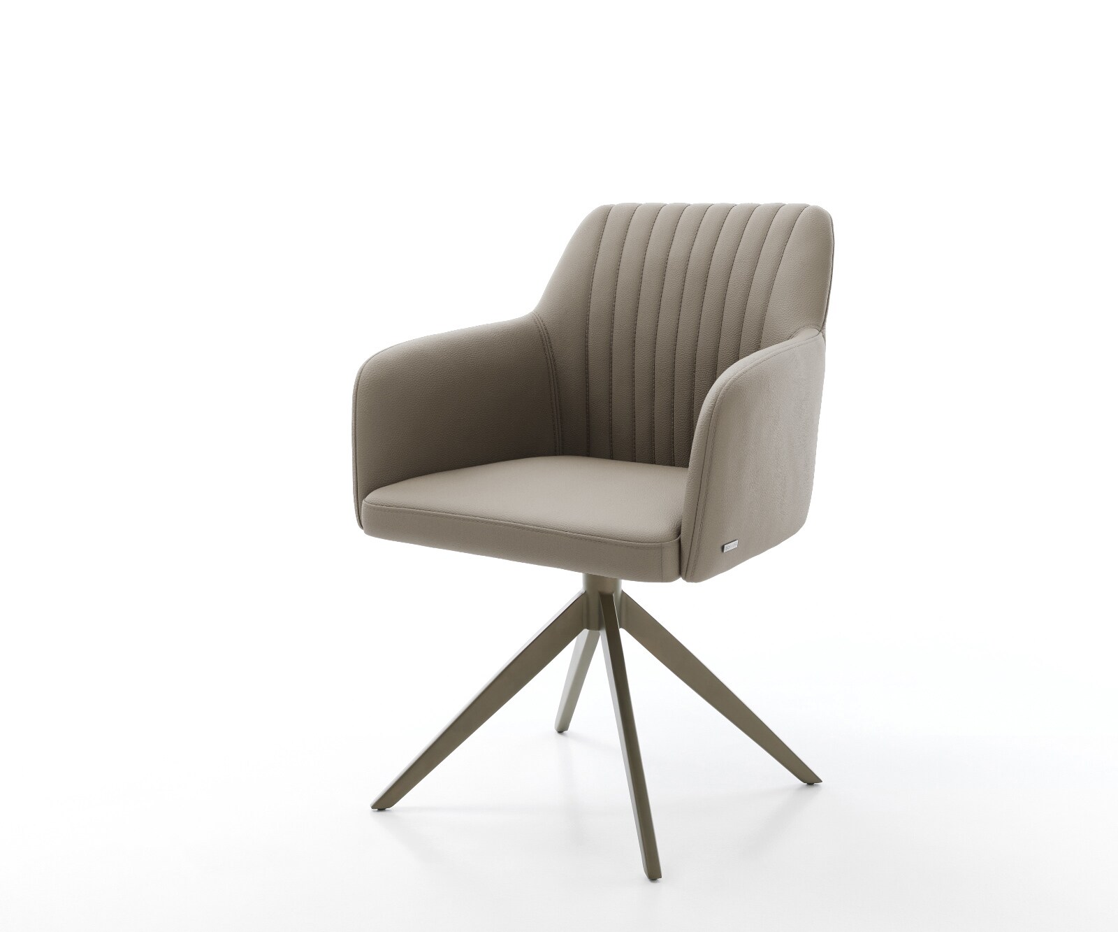 Draaistoel Greg-Flex echt leer mud kruisframe breed afwerking met titanium 360° draaibaar rocker-functie pocketveer kern 1