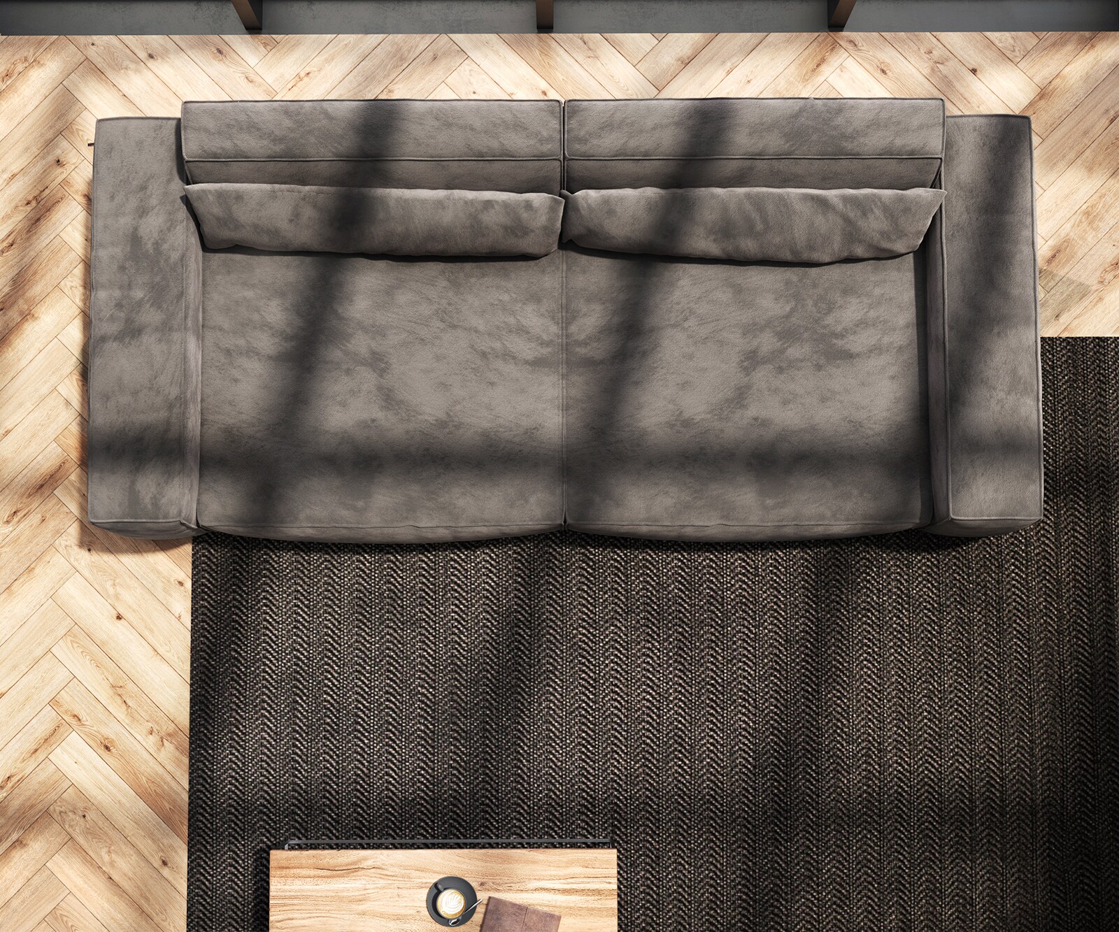 Big-sofa Sirpio XL 270x130 cm microvezel kaki bruin 8