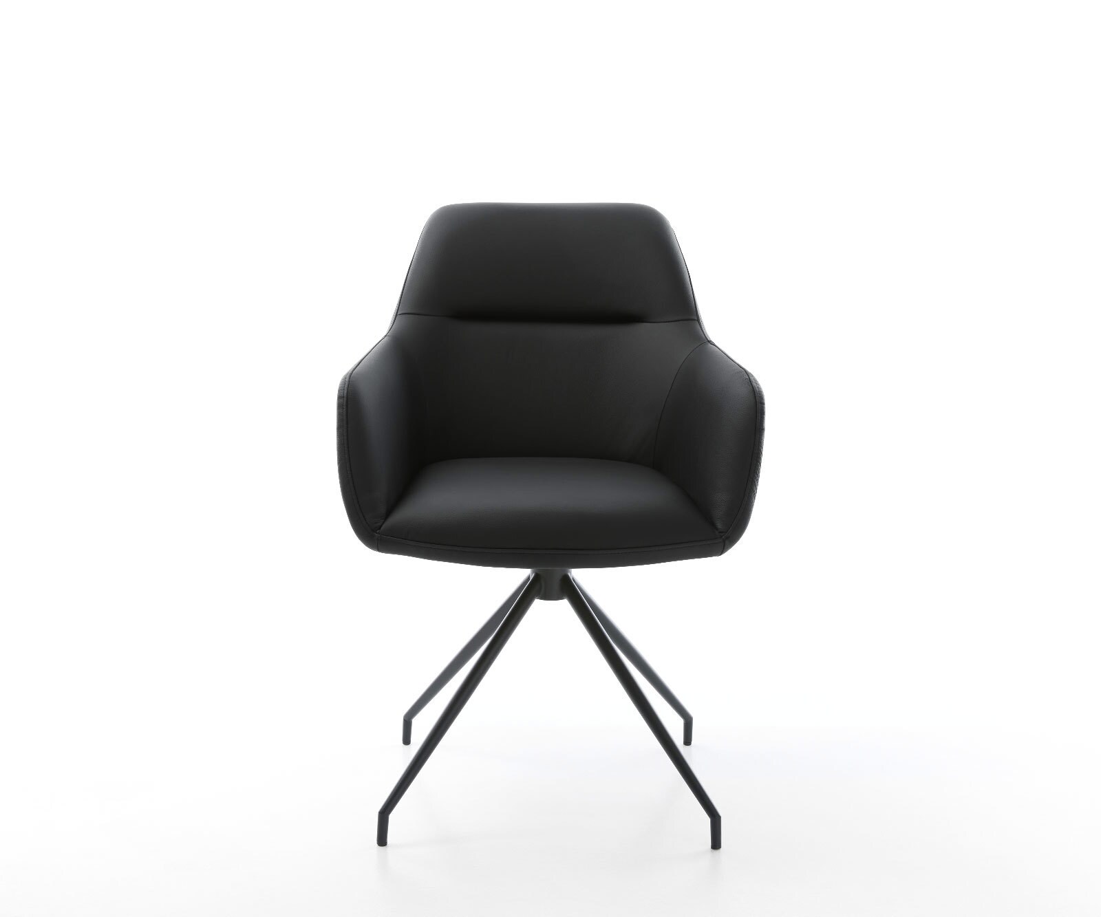 Eetkamerstoel Pejo-Flex echt leer zwart kruisframe conisch zwart pocketveer kern 1 Eetkamerstoel Pejo-Flex echt leer zwart kruisframe conisch zwart pocketveer kern 1