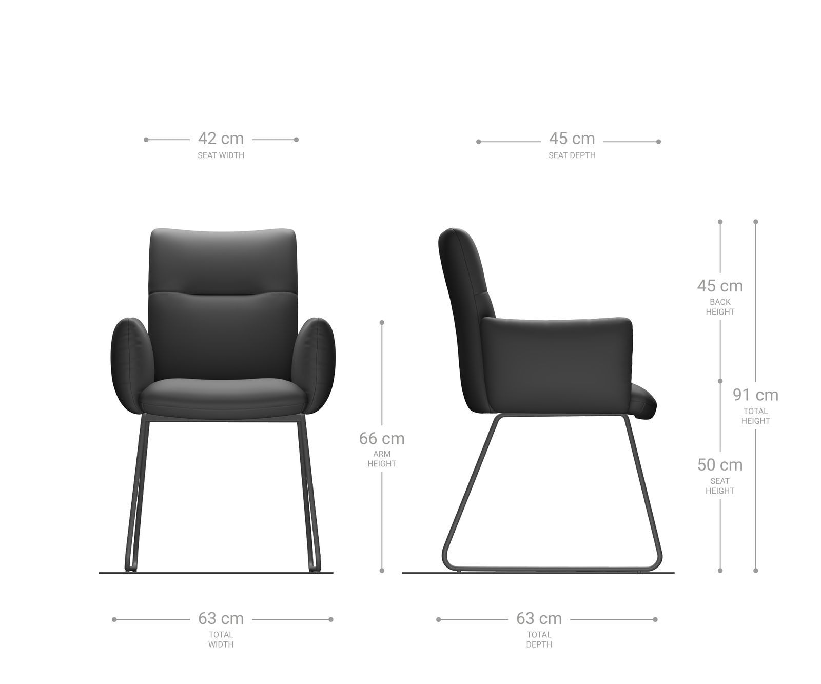 Eetkamerstoel Jova-Flex met armleuning echt leer zwart slipframe zwart pocketveer kern 5 Eetkamerstoel Jova-Flex met armleuning echt leer zwart slipframe zwart pocketveer kern 5