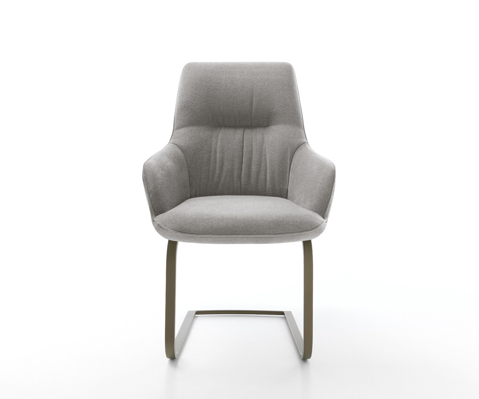Sledemodel Zelia-Flex met armleuning zachte stof met structuur grijs grijs sledemodel vlak afwerking met titanium pocketveer kern 2