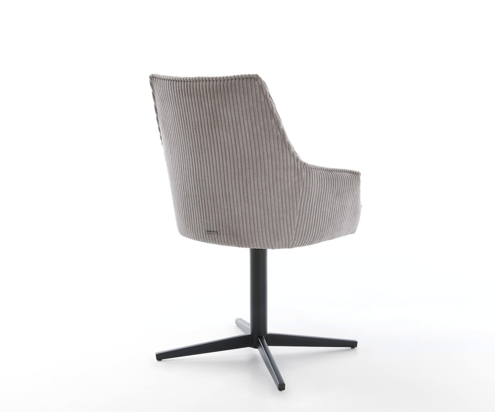 Draaistoel Alja-Flex met armleuning koord zilver grijs kruispoot zwart 360° draaibaar pocketveer kern 4 Draaistoel Alja-Flex met armleuning koord zilver grijs kruispoot zwart 360° draaibaar pocketveer kern 4