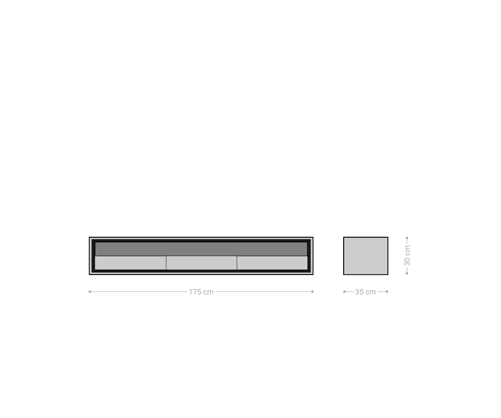 Tv-meubel Stonegrace 175 cm acacia natuur 1 legplank 3 laden steenfineer zwevend 6