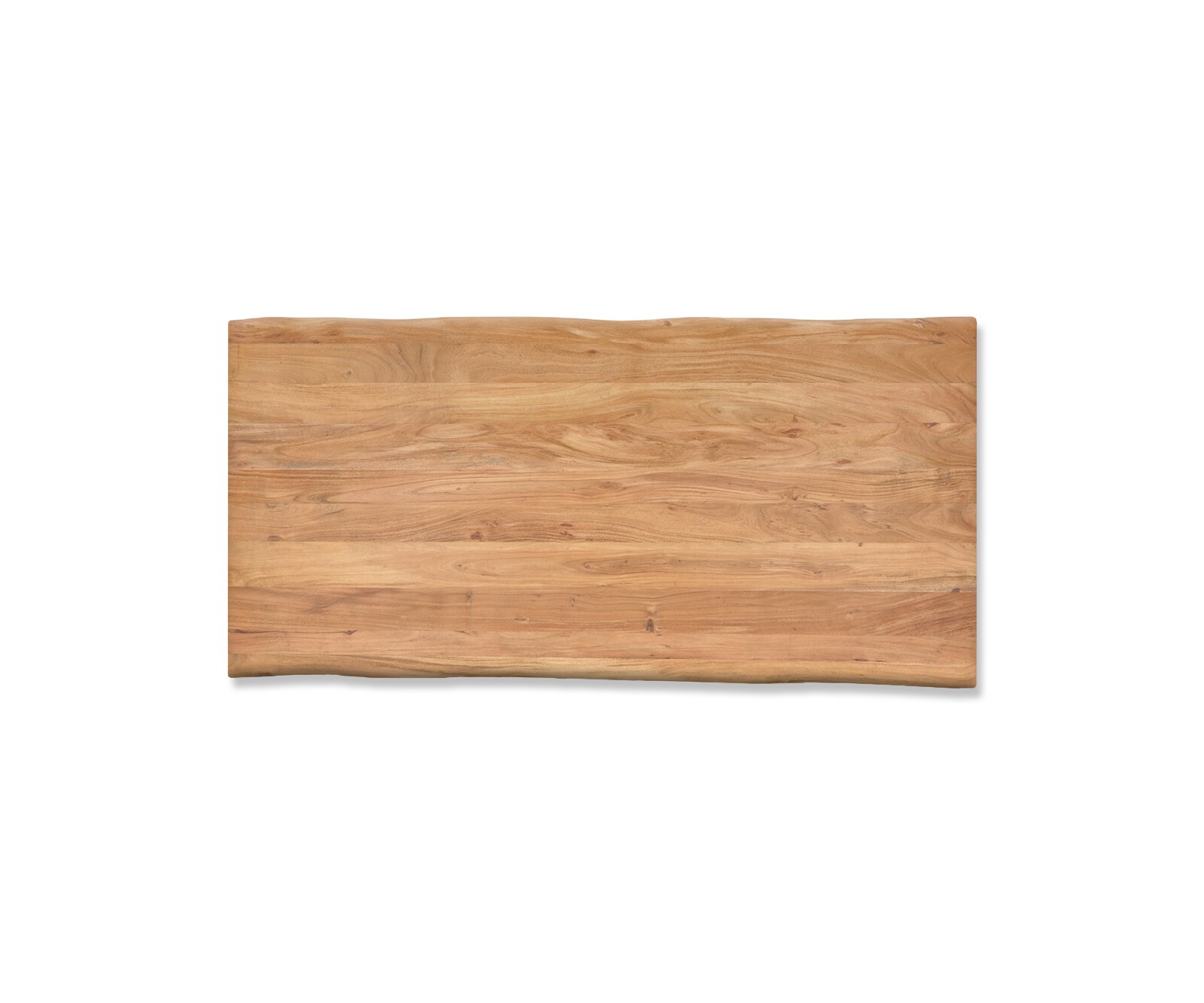 Eettafel Edge 200x100 XL acacia natuur roestvrijstaal breed Live-Edge 3
