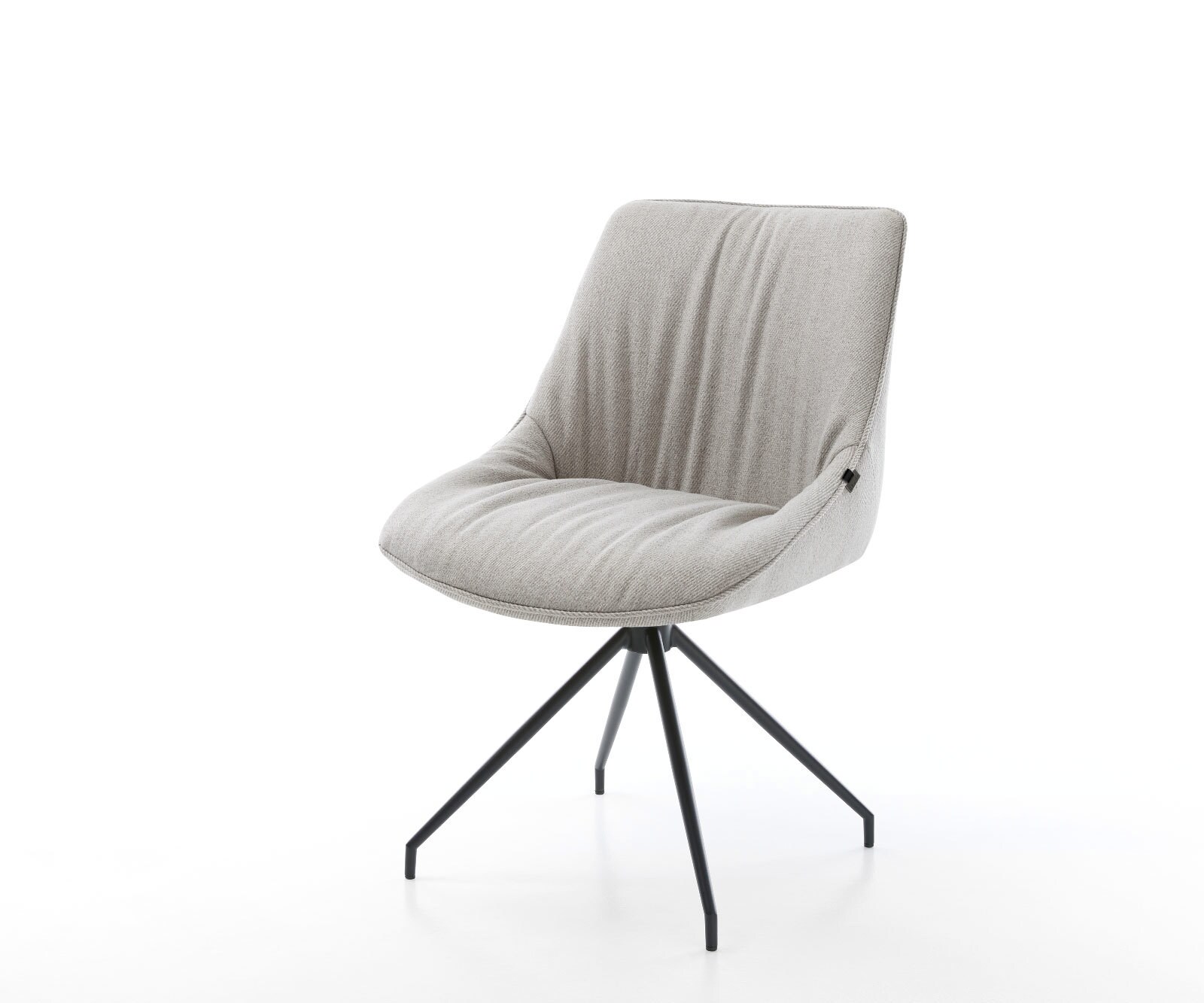 Draaistoel Elda-Flex stripes lichtgrijs kruisframe conisch zwart 180° draaibaar
