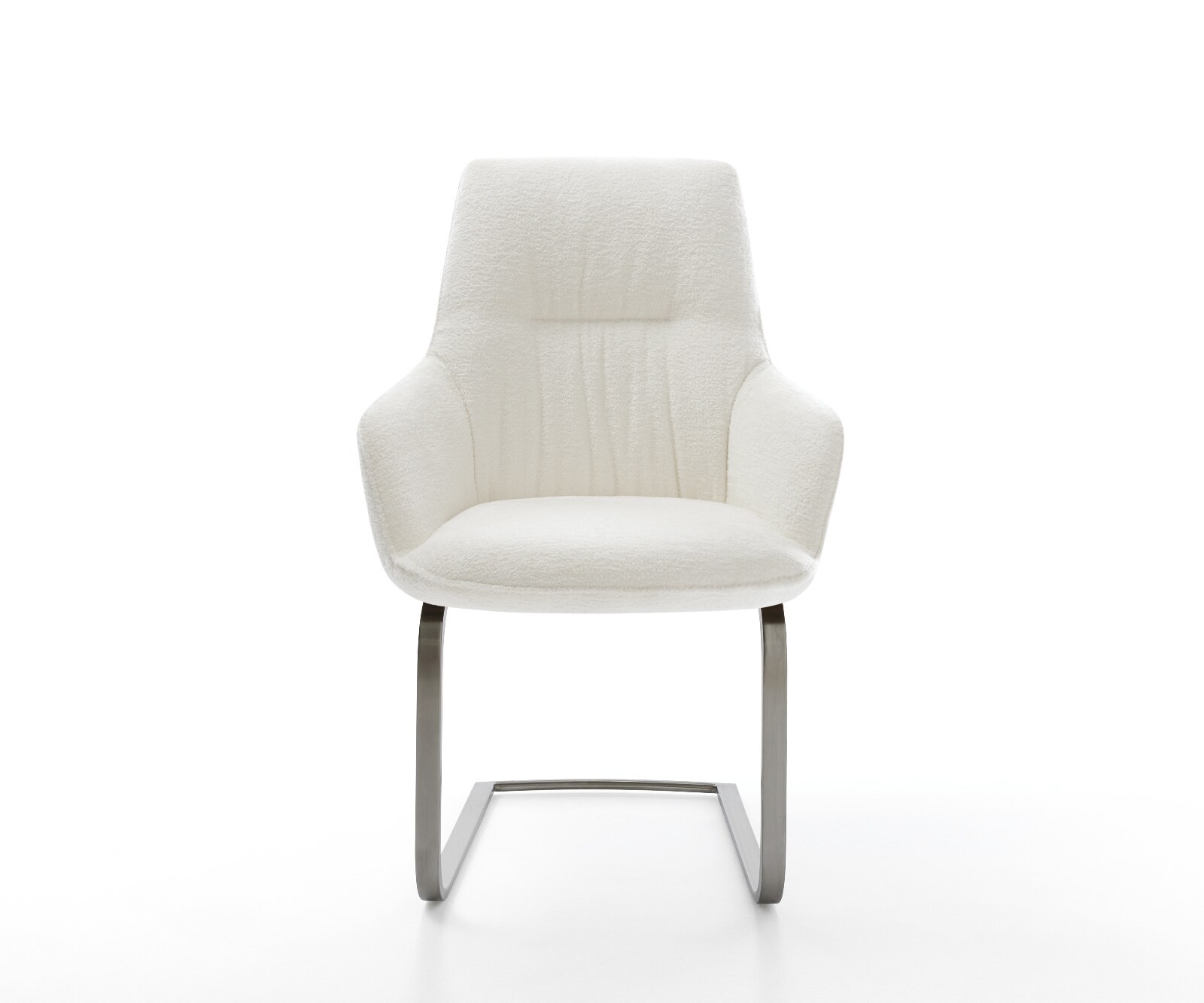 Sledemodel Zelia-Flex met armleuning bouclé zacht beige sledemodel vlak grafiet pocketveer kern 1