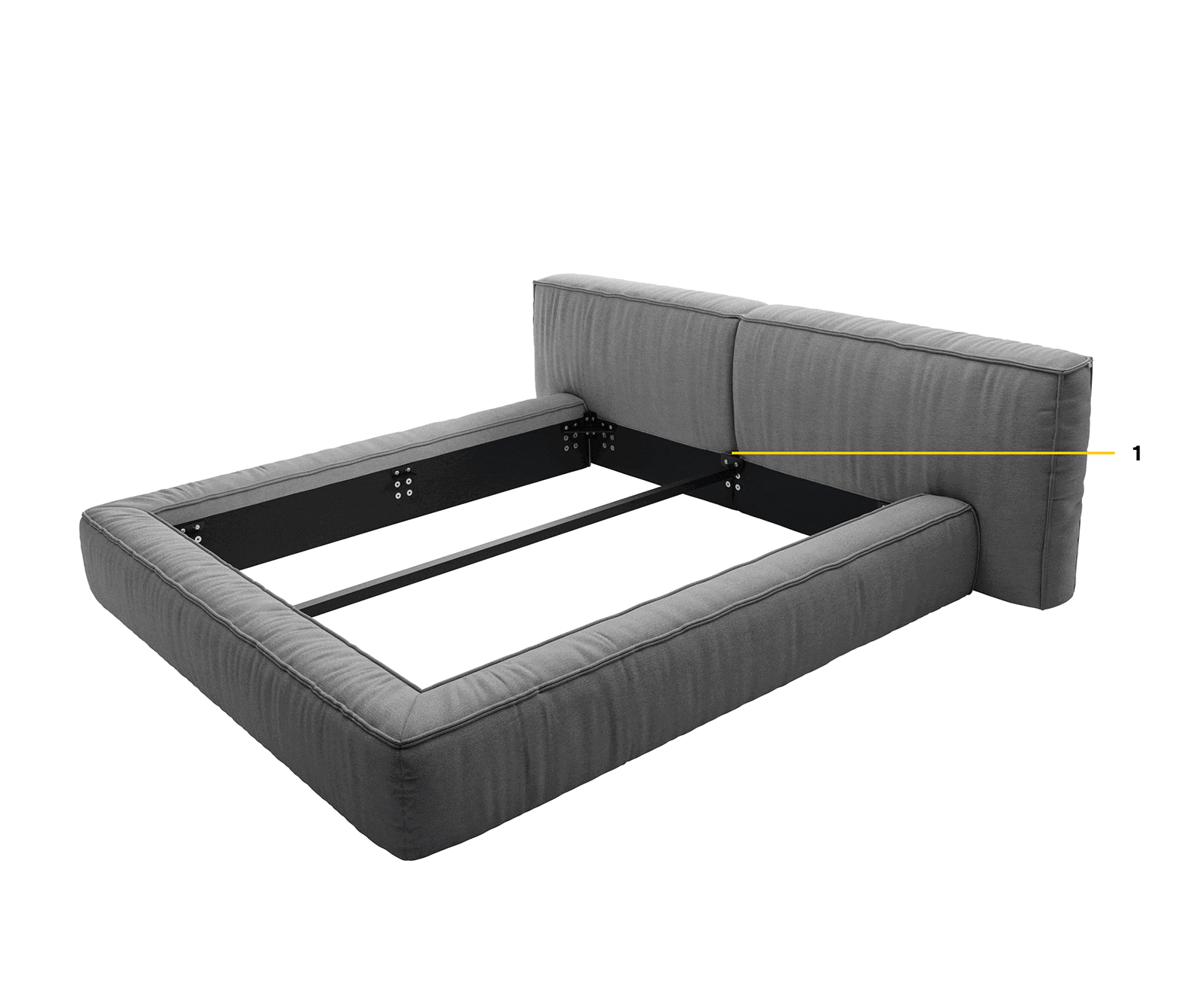 Bedframe Coperti 140x200 cm bouclé crème-wit 6