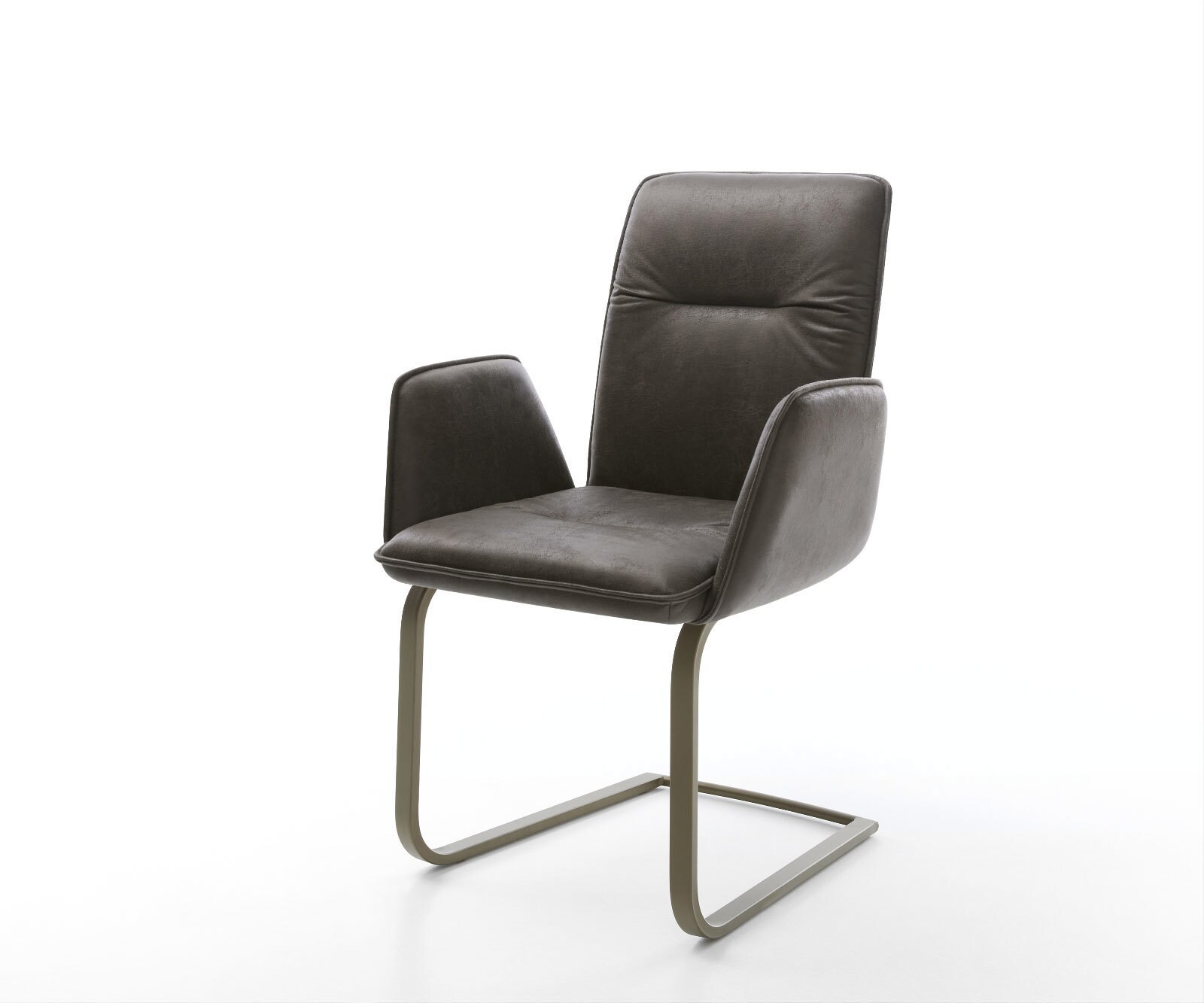 Sledemodel Vinja-Flex microvelours antraciet vintage sledemodel vlak afwerking met titanium