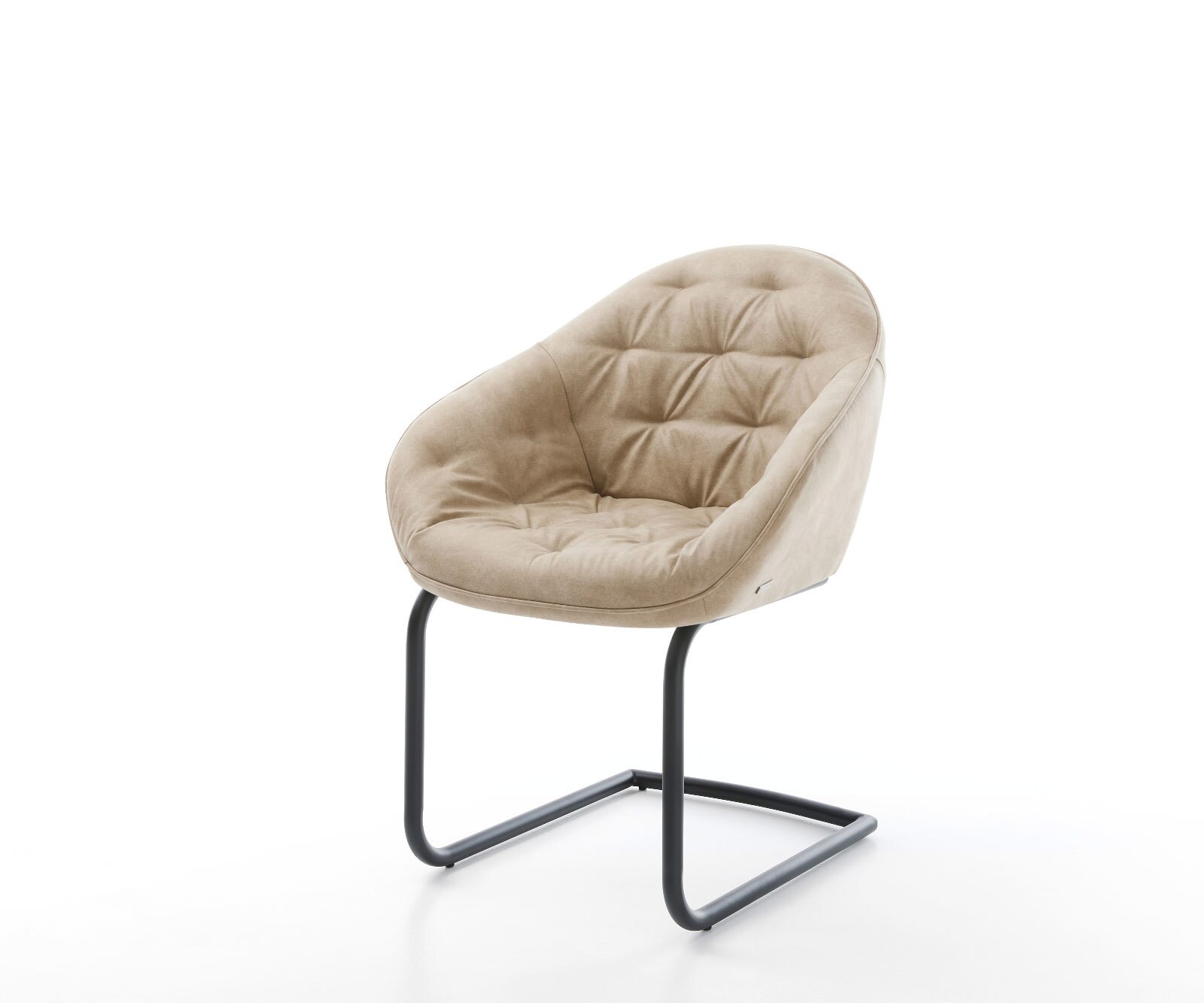 Sledemodel Gaio-Flex microvelours beige vintage sledemodel rond zwart