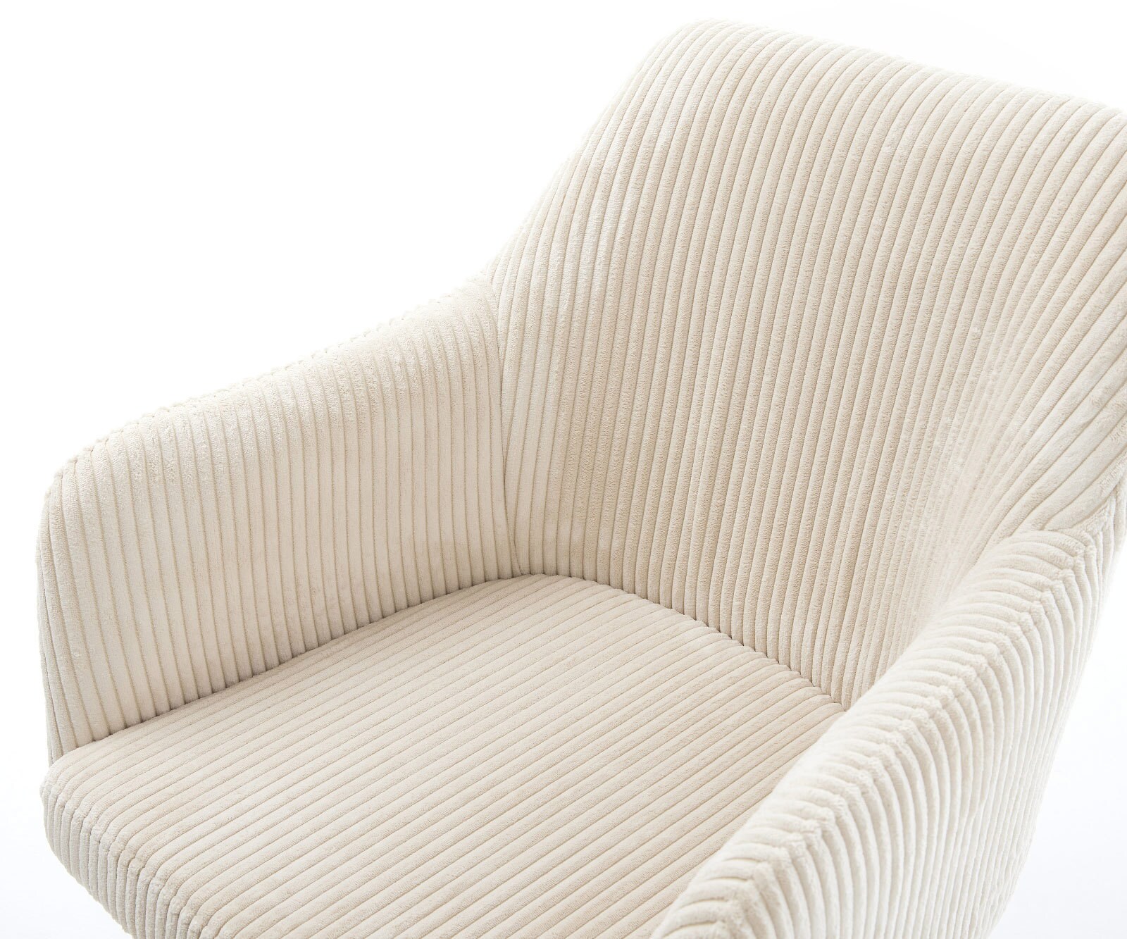 Draaistoel Greg-Flex koord beige kruisframe breed zwart 360° draaibaar rocker-functie pocketveer kern 3