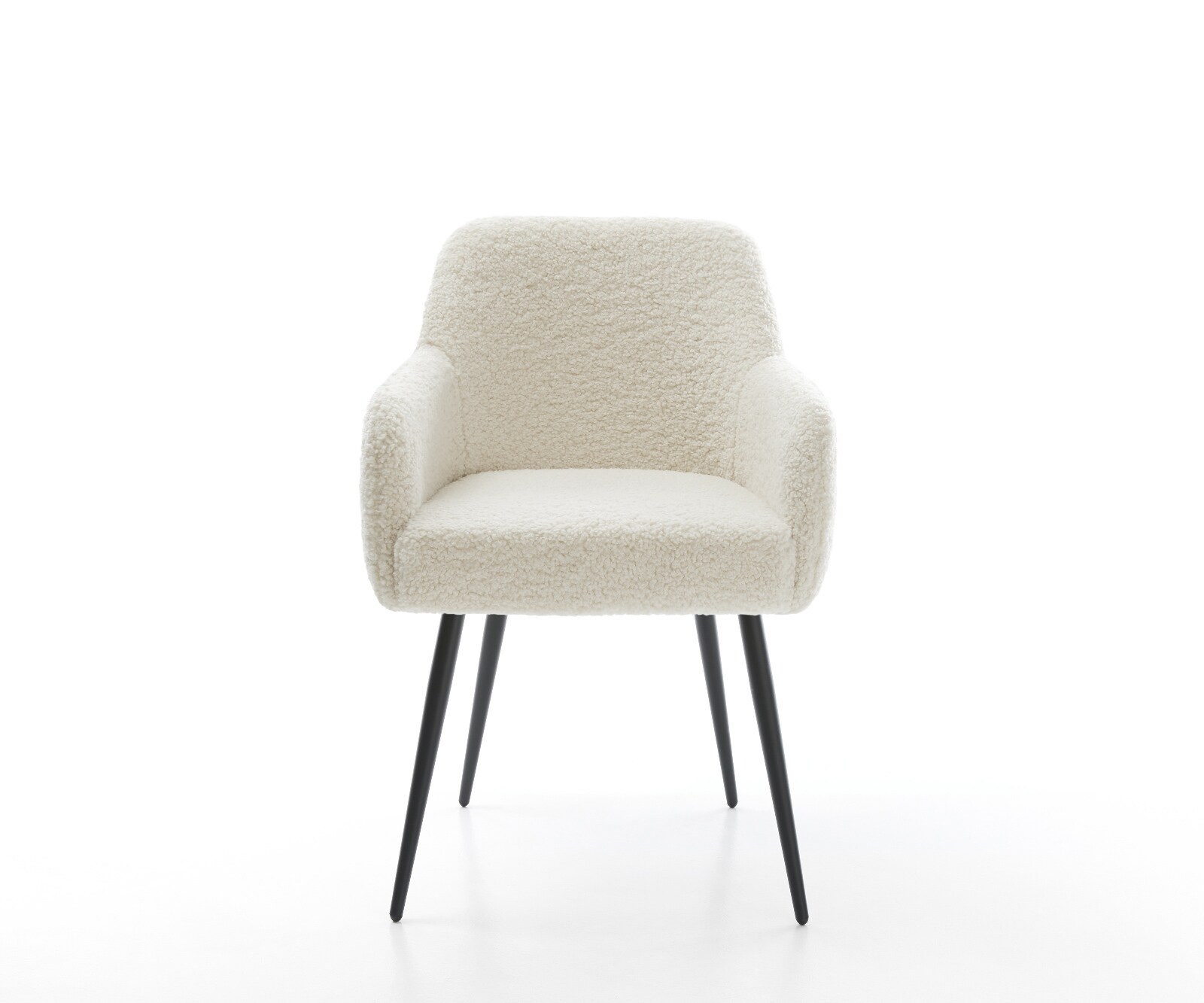 Eetkamerstoel Greg-Flex teddy beige 4-poot conisch zwart pocketveer kern 2