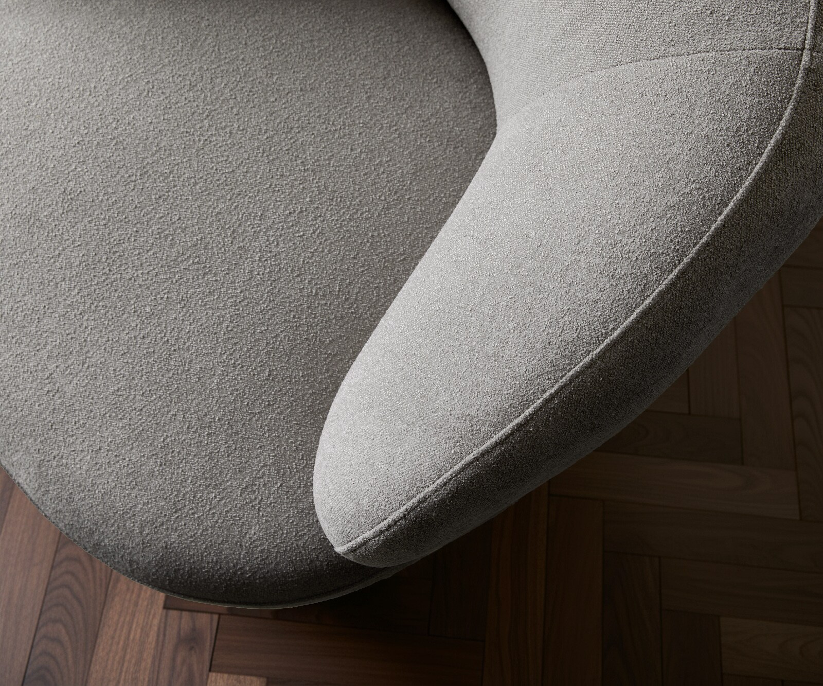 Fauteuil Nova 88x88 cm structuurstof soft grijs 6