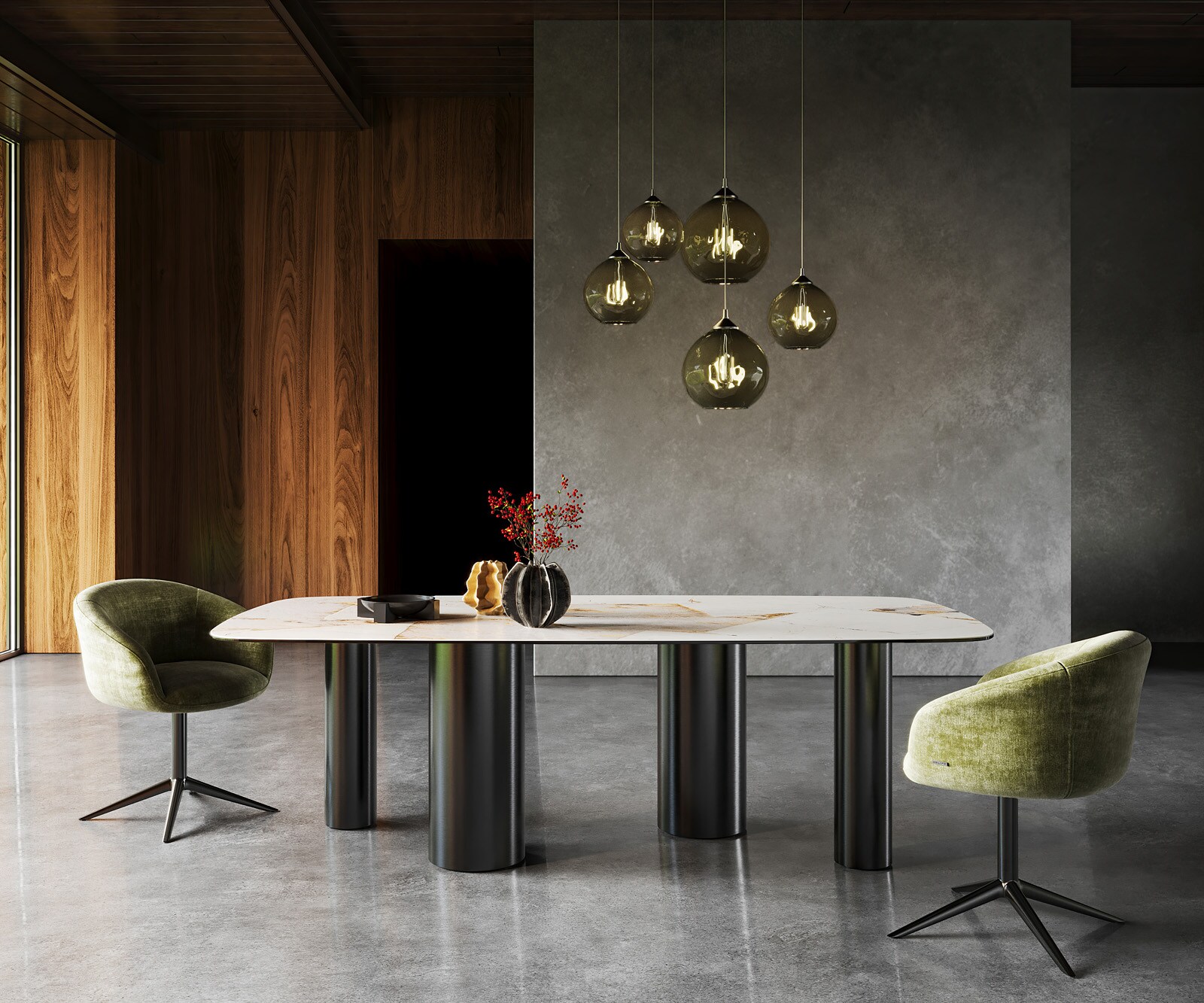 Eetkamertafel Edge Boot 240x120 keramiek Iris FMG Patagonia Lappato Pilier roestvrij staal grafiet 1 Eetkamertafel Edge Boot 240x120 keramiek Iris FMG Patagonia Lappato Pilier roestvrij staal grafiet 1