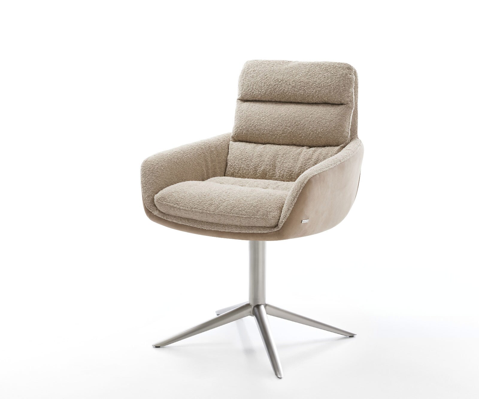 Draaistoel Abelia-Flex met armleuning materiaalmix mud kruispoot roestvrij staal 360° draaibaar rocker-functie Draaistoel Abelia-Flex met armleuning materiaalmix mud kruispoot roestvrij staal 360° draaibaar rocker-functie