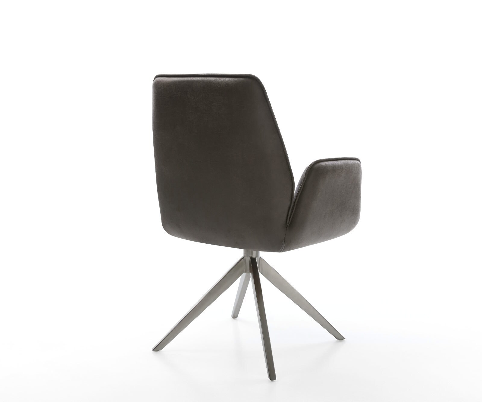 Draaistoel Zoa-Flex microvelours antraciet vintage kruisframe breed grafiet 360° draaibaar rocker-functie pocketveer kern 5