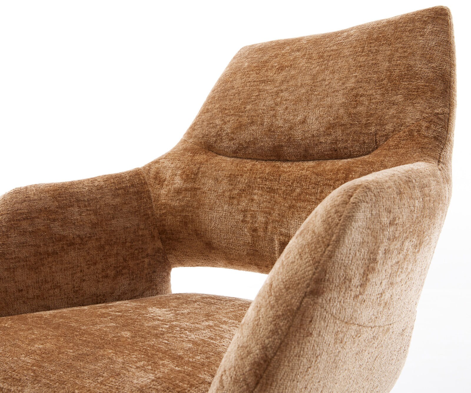 Draaistoel Yago-Flex met armleuning chenille roest kruisframe breed grafiet 360° draaibaar rocker-functie pocketveer kern 3