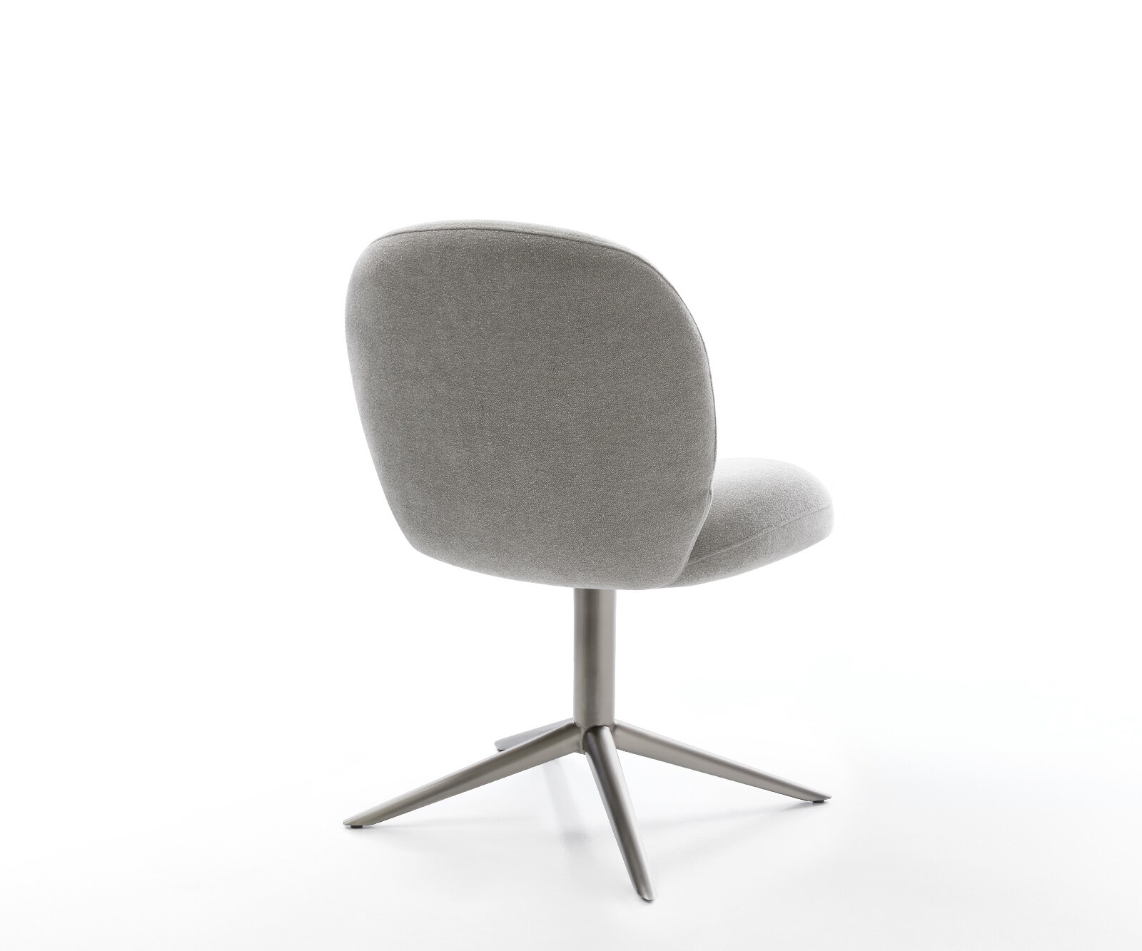 Draaistoel Nube-Flex zachte stof met structuur grijs kruispoot grafiet 360° draaibaar rocker-functie pocketveer kern 5