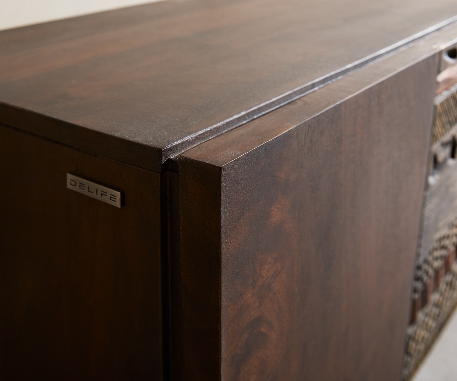 TV-meubel Imara 200 cm mangobruin 4 deuren zwevend 2 TV-meubel Imara 200 cm mangobruin 4 deuren zwevend 2