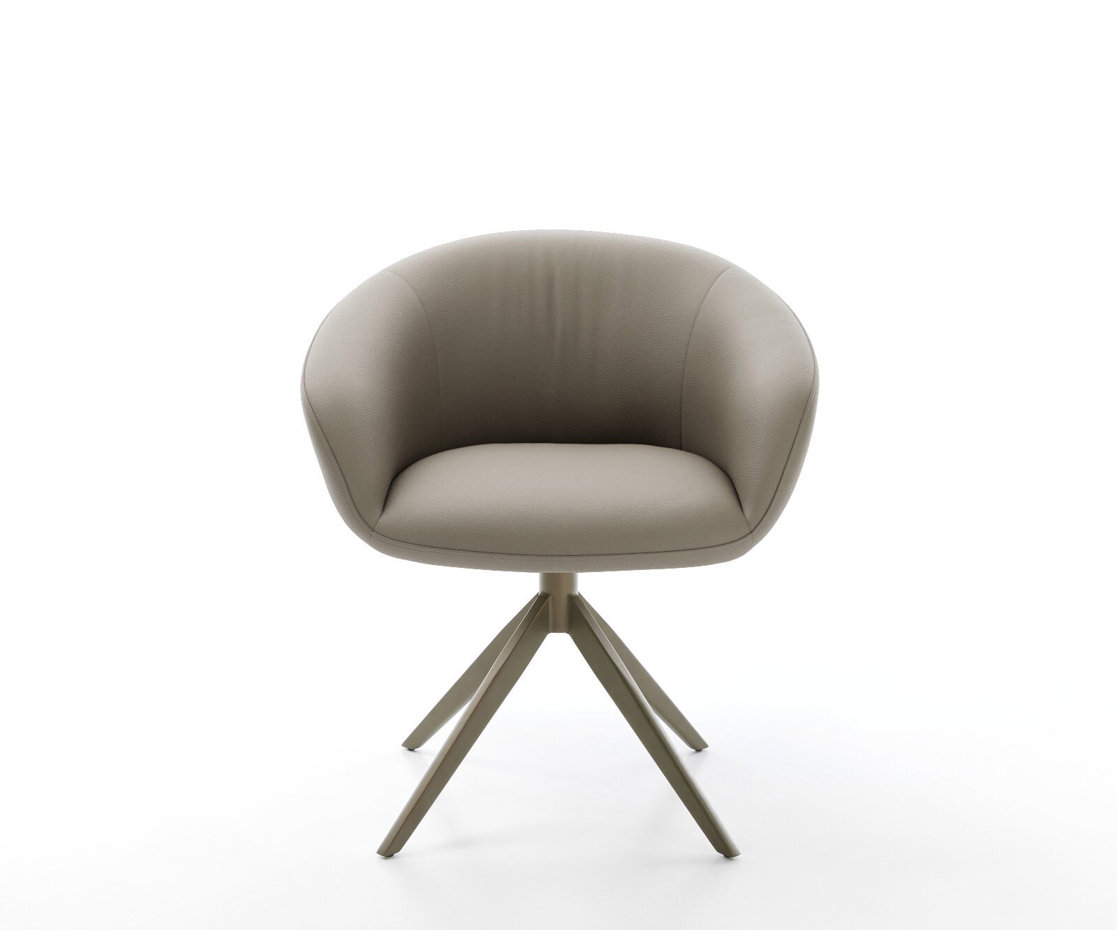 Draaistoel Vinka-Flex met armleuning echt leer mud kruisframe breed afwerking met titanium 360° draaibaar rocker-functie pocketveer kern 1