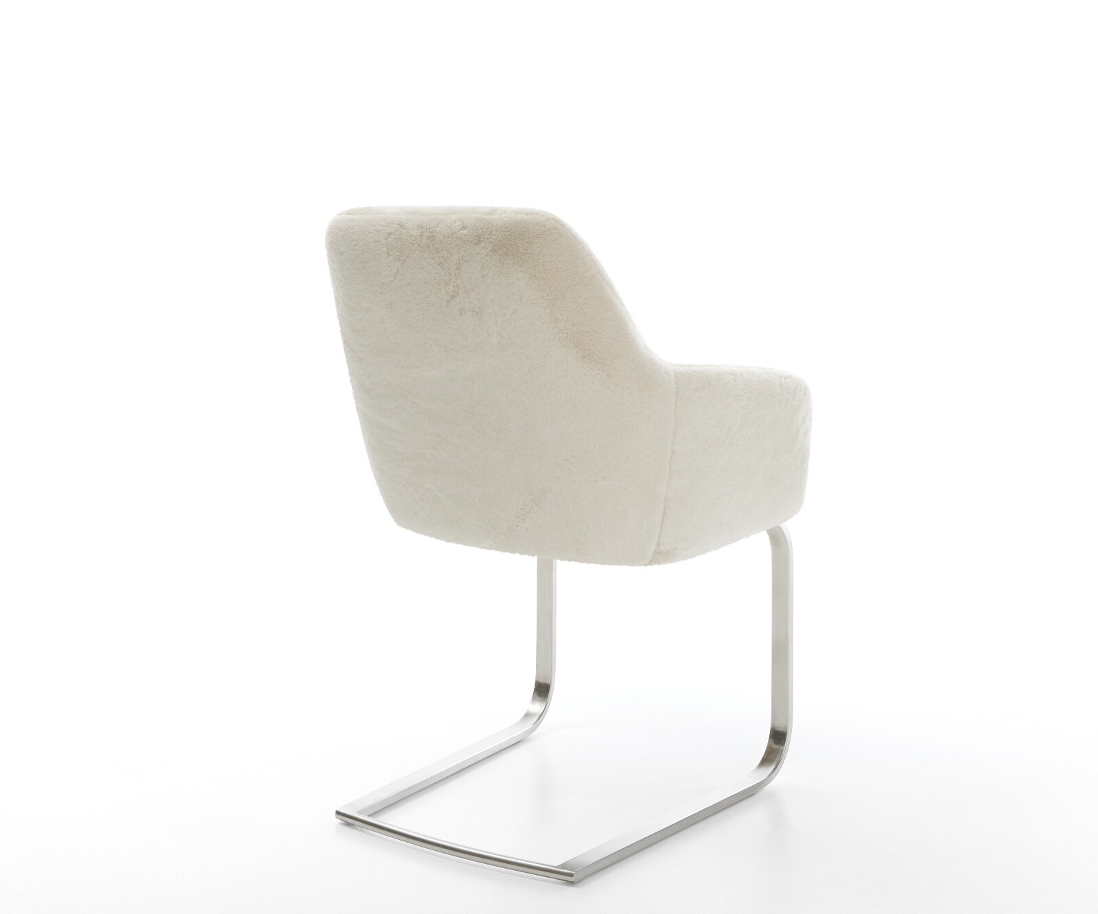 Sledemodel Pejo-Flex pluchen crème-wit sledemodel vlak roestvrij staal pocketveer kern 5