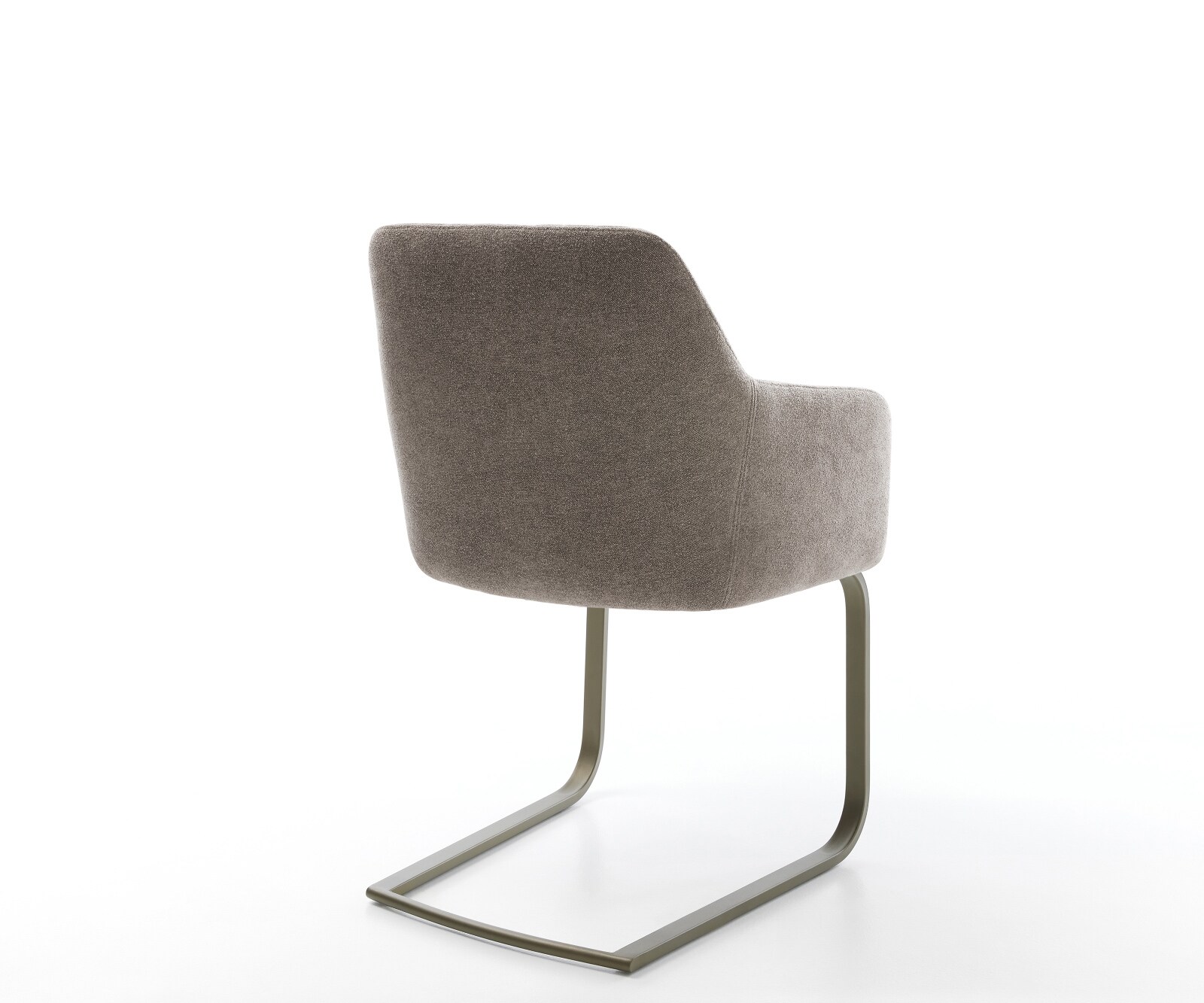 Sledemodel Greg-Flex zachte stof met structuur taupe sledemodel vlak afwerking met titanium pocketveer kern 4