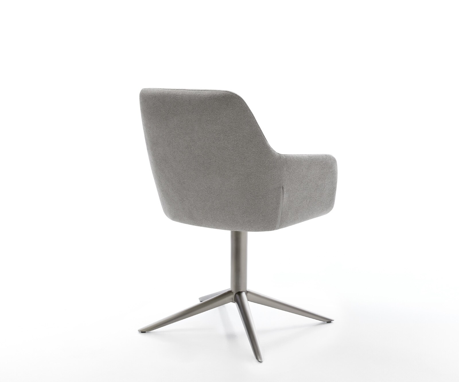Draaistoel Pejo-Flex zachte stof met structuur grijs kruispoot grafiet 360° draaibaar rocker-functie pocketveer kern 5