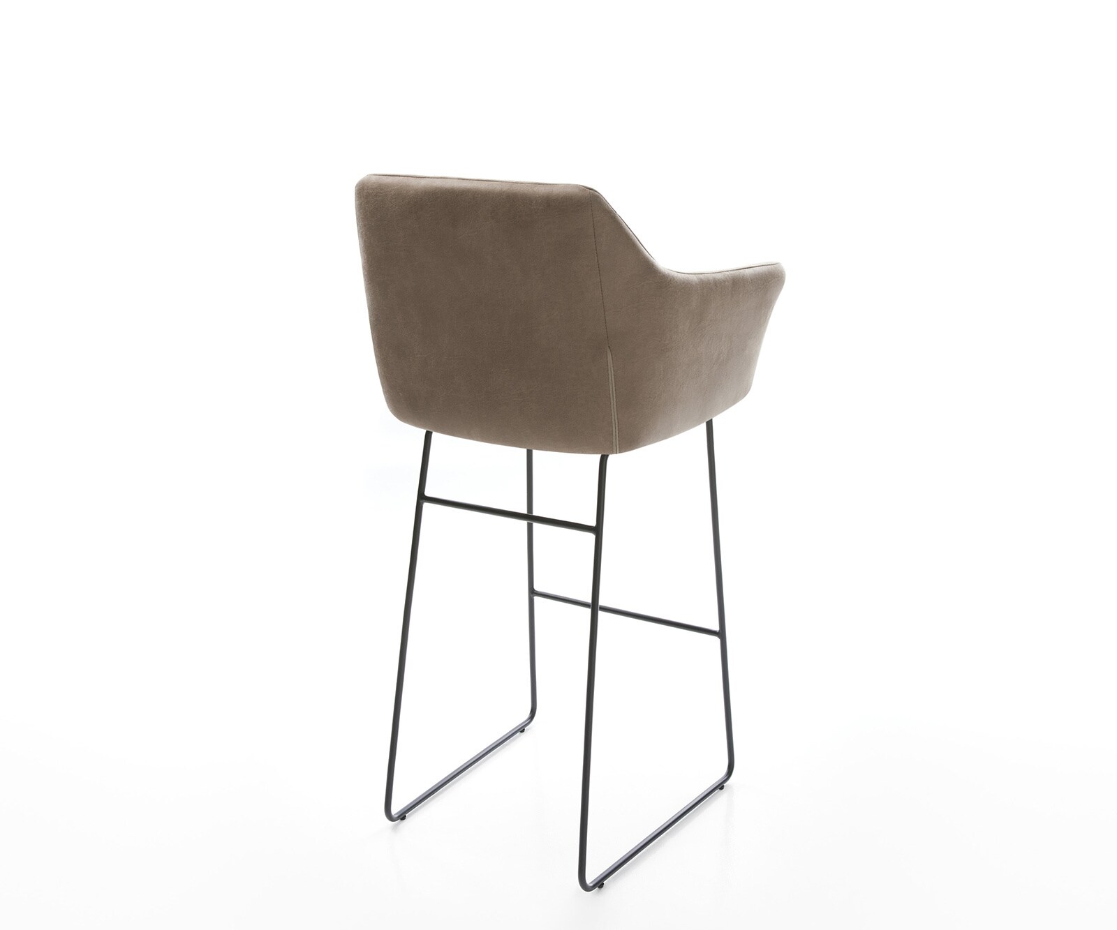 Barstoel Yulo-Flex vintage taupe slipframe metaal 4