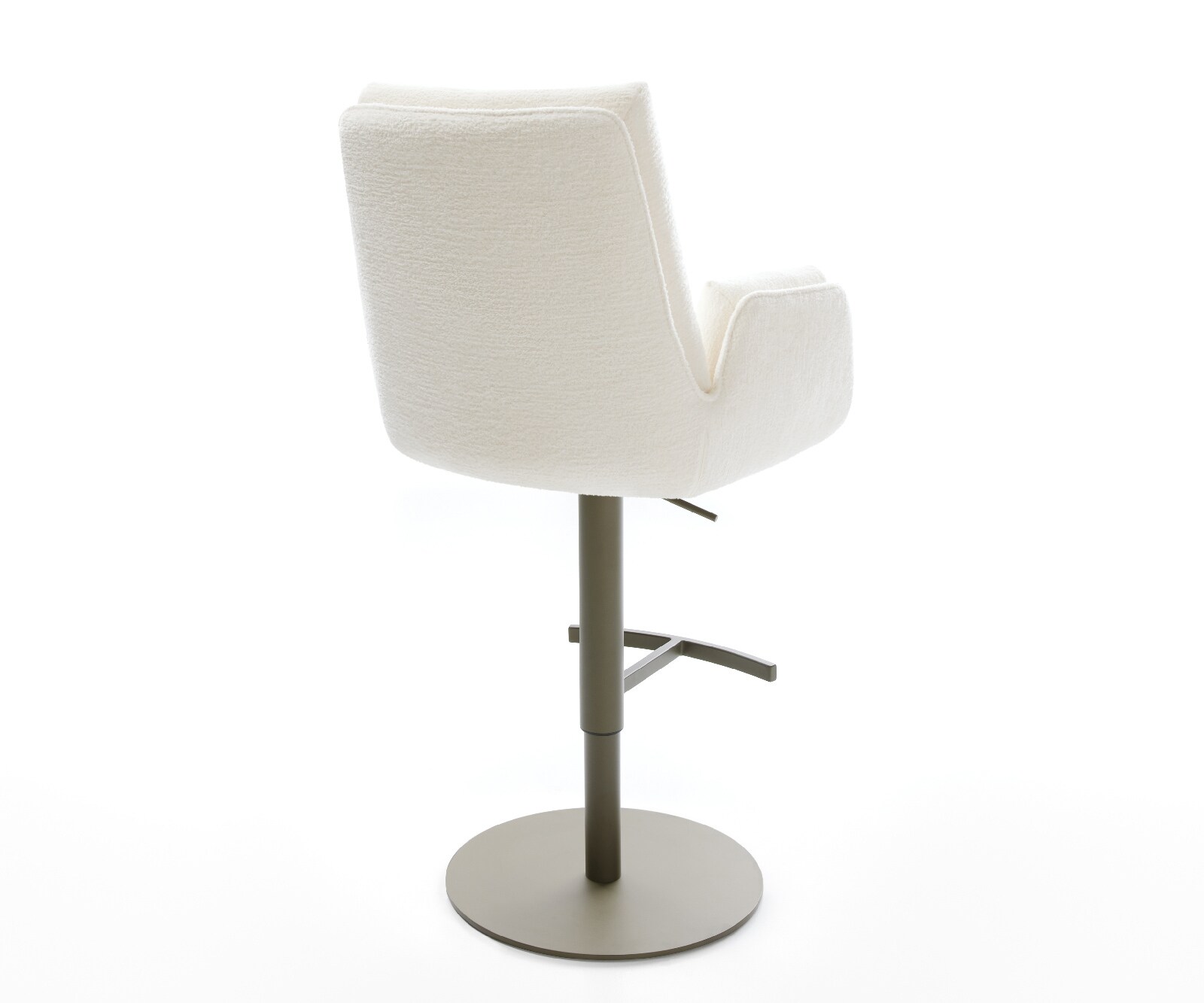Barstoel Clea-Flex Bouclé zacht Beige Draaivoet in hoogte verstelbaar Titaankleurig Titaankleurig 5