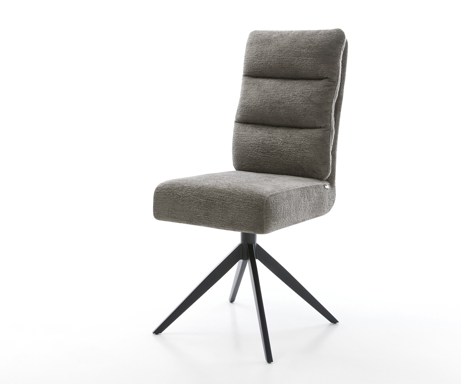 Draaistoel Pela-Flex bouclé zacht mud kruisframe breed zwart 360° draaibaar rocker-functie pocketveer kern 1