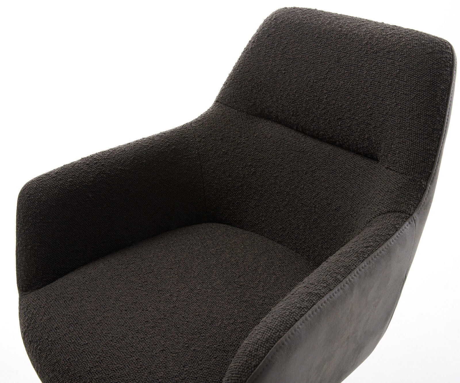 Draaistoel Pejo-Flex materiaalmix zwart kruispoot roestvrij staal 360° draaibaar rocker-functie pocketveer kern 4
