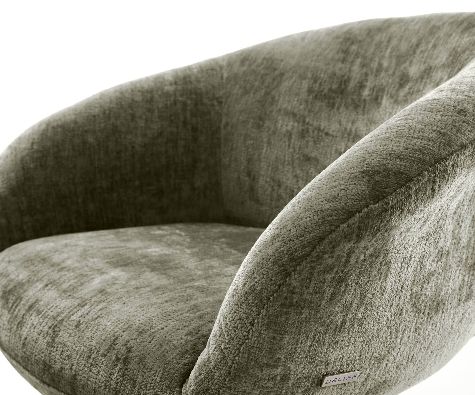 Draaistoel Vinka-Flex met armleuning chenille olijfgroen kruisframe conisch zwart 180° draaibaar pocketveer kern 3 Draaistoel Vinka-Flex met armleuning chenille olijfgroen kruisframe conisch zwart 180° draaibaar pocketveer kern 3