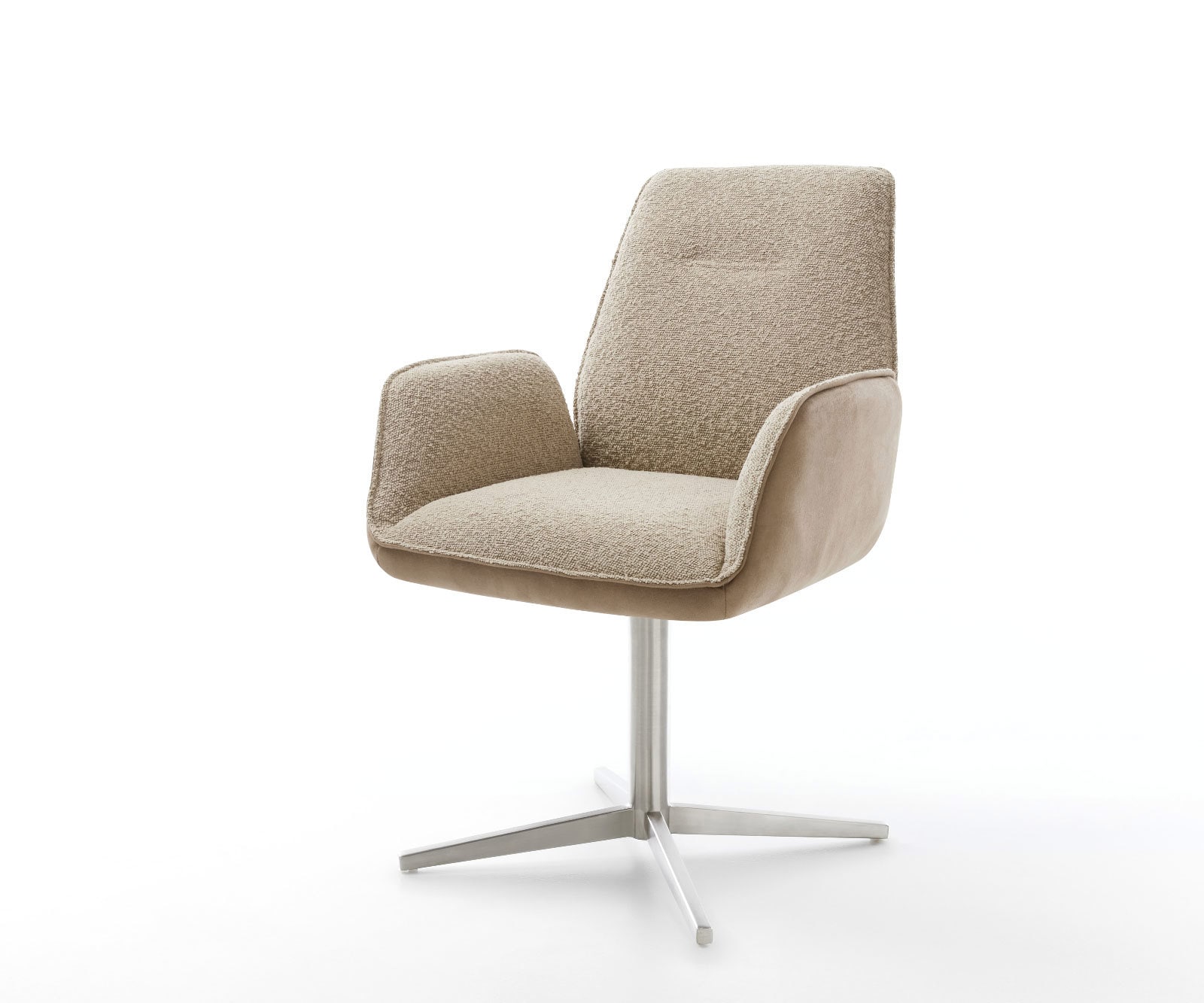 Draaistoel Zoa-Flex materiaalmix mud kruispoot roestvrij staal 360° draaibaar pocketveer kern Draaistoel Zoa-Flex materiaalmix mud kruispoot roestvrij staal 360° draaibaar pocketveer kern