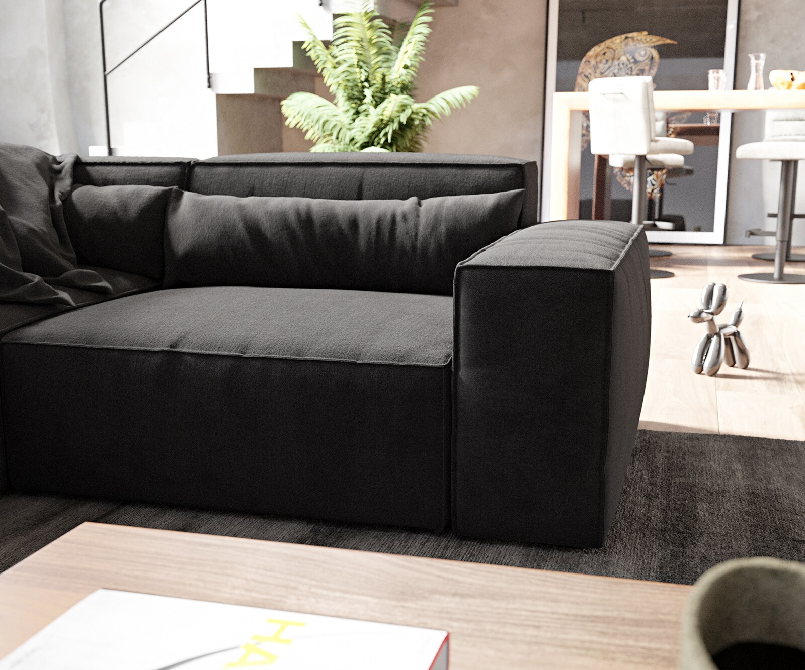 Woonkamerlandschap Sirpio 300x210 cm microvezel Zwart recamiere variabel 5 Woonkamerlandschap Sirpio 300x210 cm microvezel Zwart recamiere variabel 5