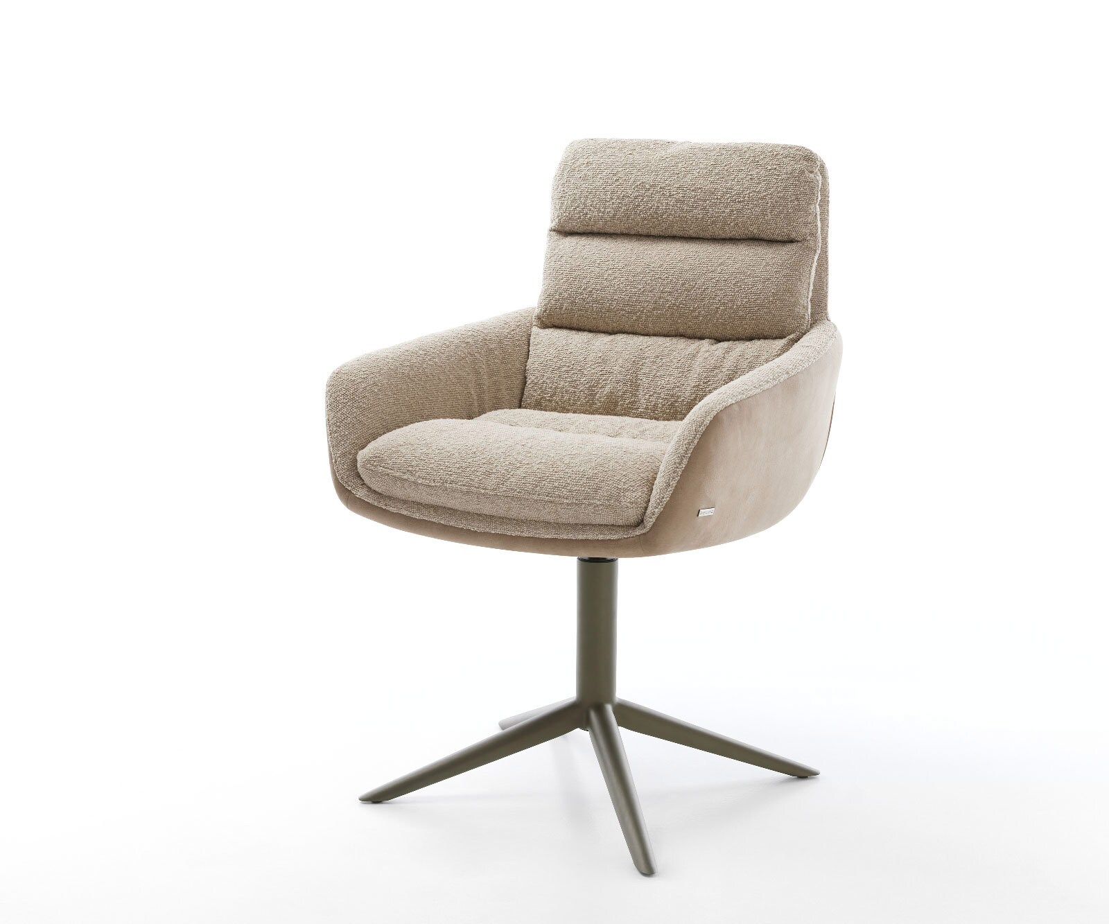 Draaistoel Abelia-Flex met armleuning materiaalmix mud kruispoot afwerking met titanium 360° draaibaar rocker-functie