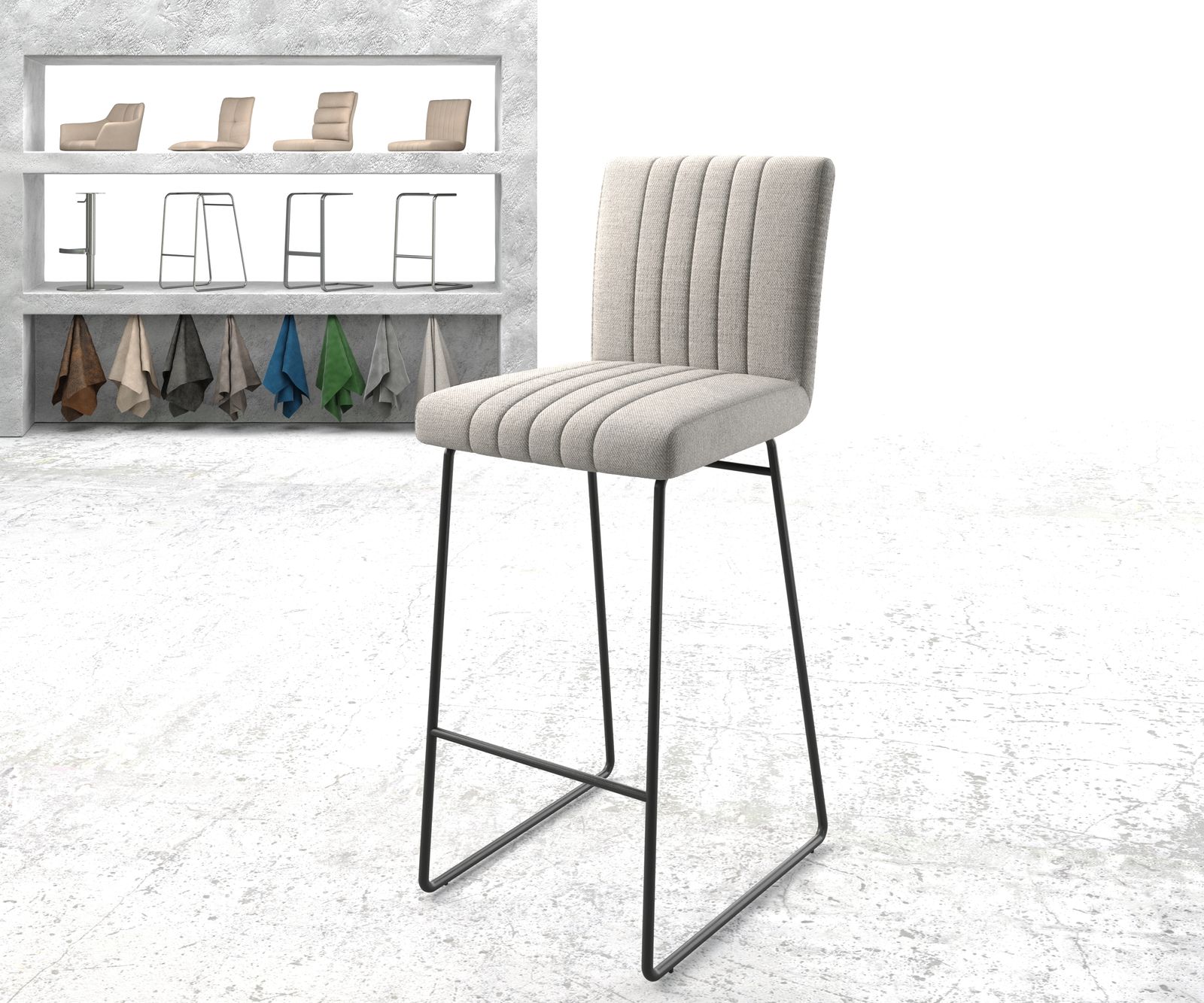  Barstoel Luiga-Flex gestoffeerde stoel 2