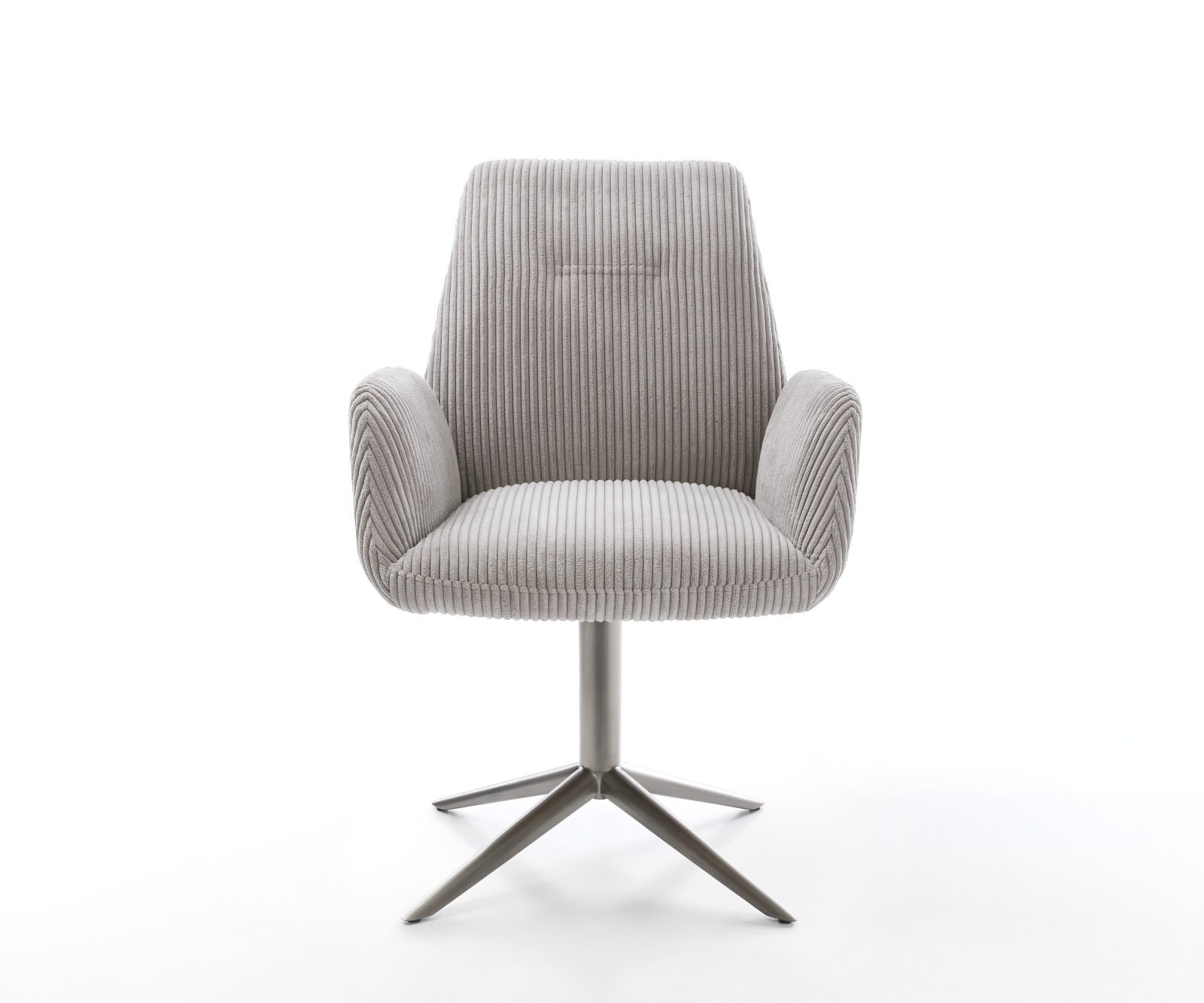 Draaistoel Zoa-Flex koord zilver grijs kruispoot grafiet 360° draaibaar rocker-functie pocketveer kern 2