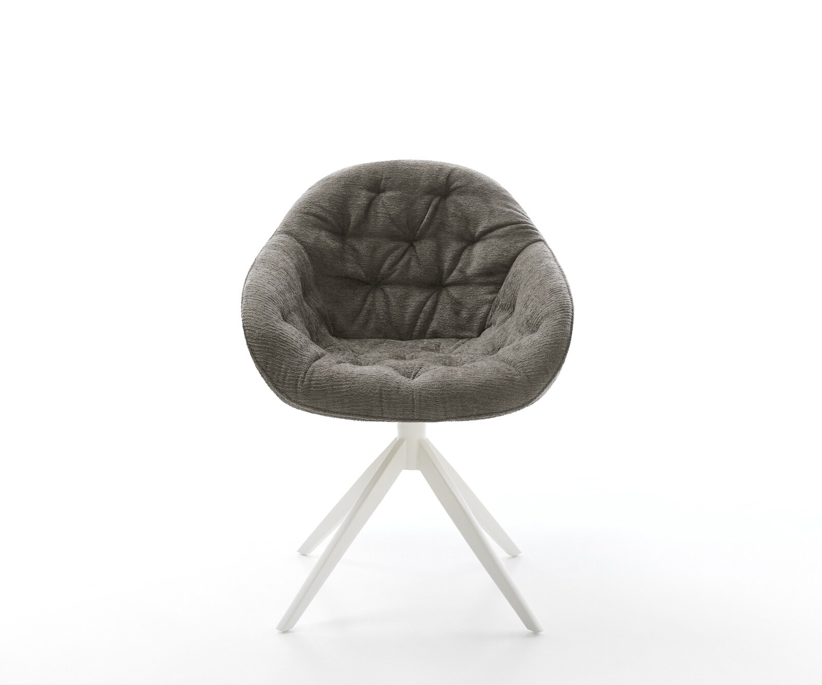 Draaistoel Gaio-Flex bouclé zacht mud kruisframe breed wit 360° draaibaar rocker-functie 2