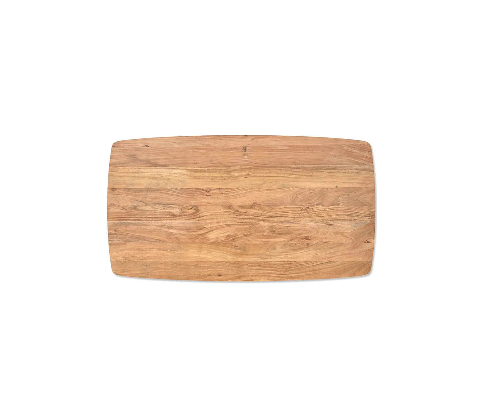 Eettafel Edge Boot 180x90 acacia natuur edelstaal schuin Zwitserse rand 3