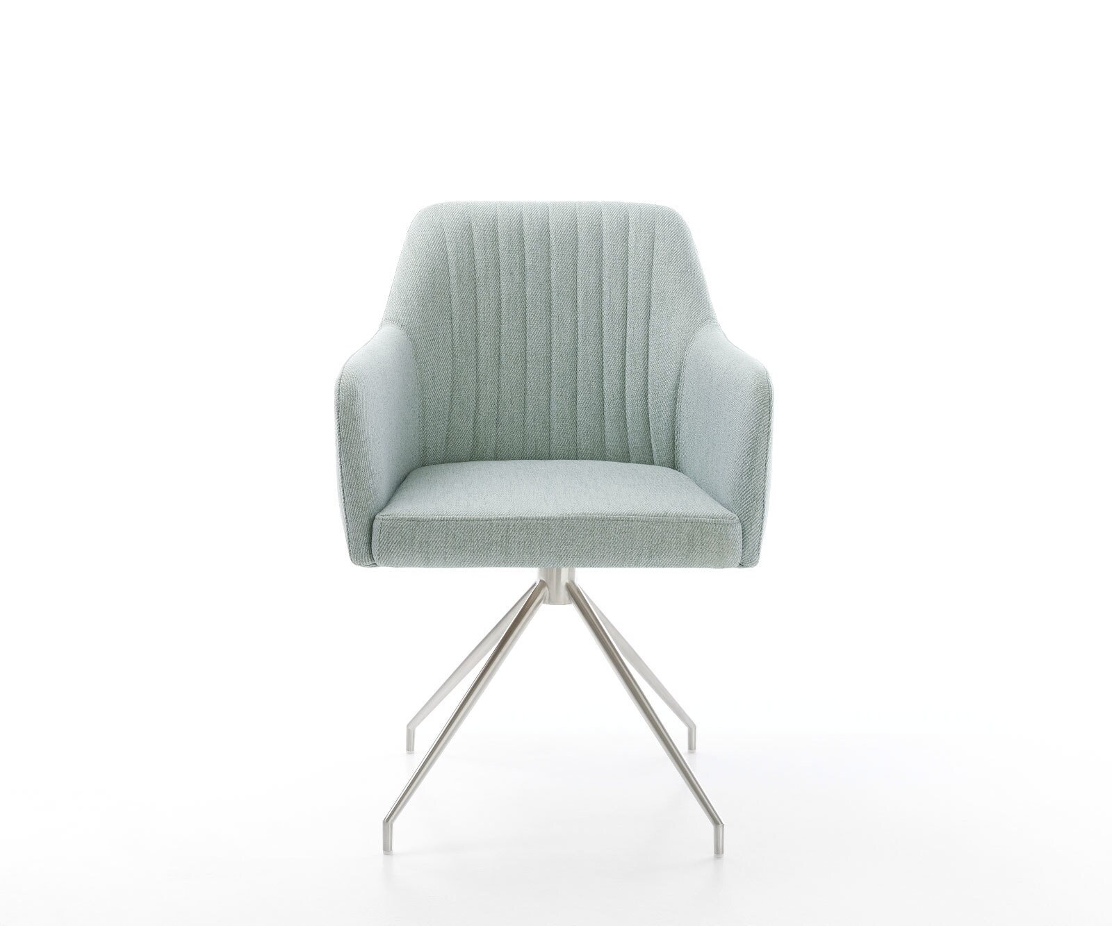 Eetkamerstoel Greg-Flex stripes mint kruisframe conisch roestvrij staal pocketveer kern 1 Eetkamerstoel Greg-Flex stripes mint kruisframe conisch roestvrij staal pocketveer kern 1