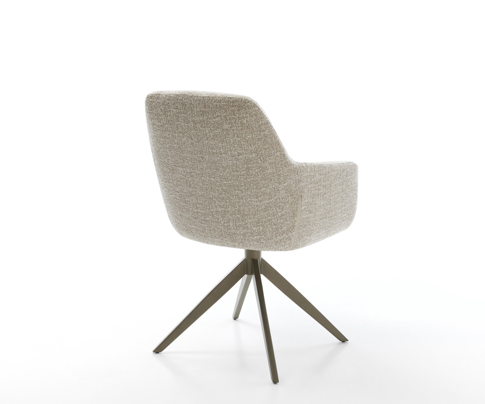 Draaistoel Pejo-Flex geweven stof beige kruisframe breed afwerking met titanium 360° draaibaar rocker-functie pocketveer kern 5