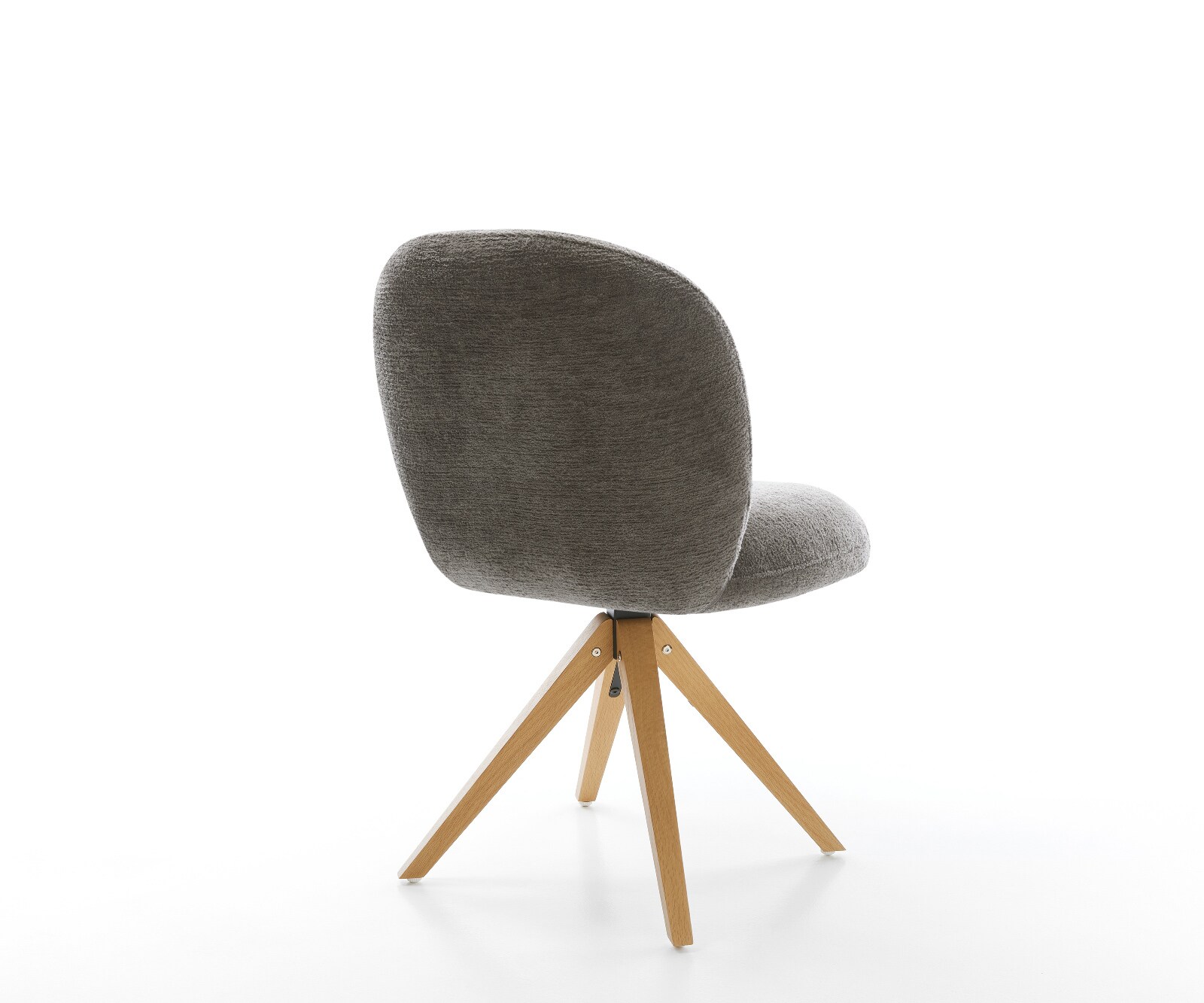 Draaistoel Nube-Flex bouclé zacht mud houten frame hoekig natuur 180° draaibaar pocketveer kern 5