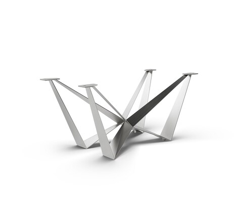 Tafelpoten Spider metaal zilver voor uittrekbare tafels van 180-220 cm