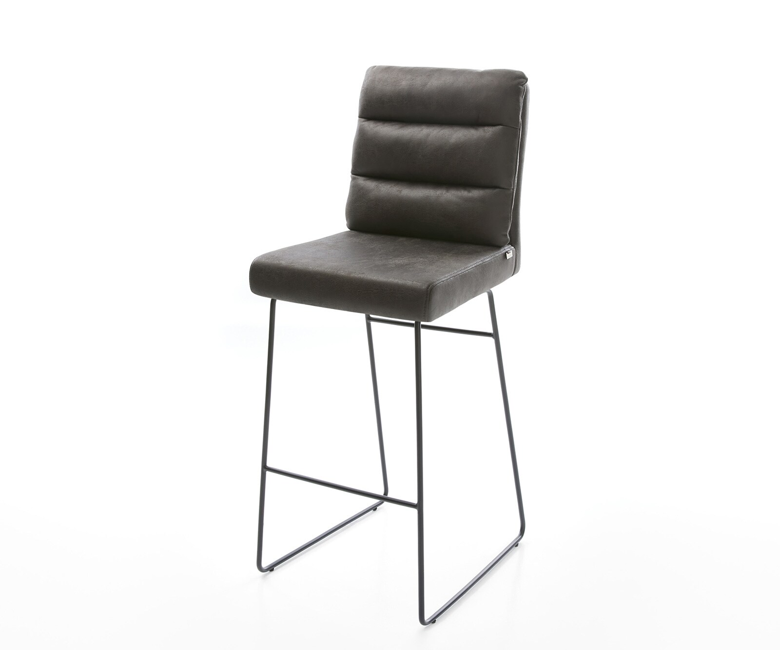 Barstoel Pela-Flex vintage antraciet slipframe metaal