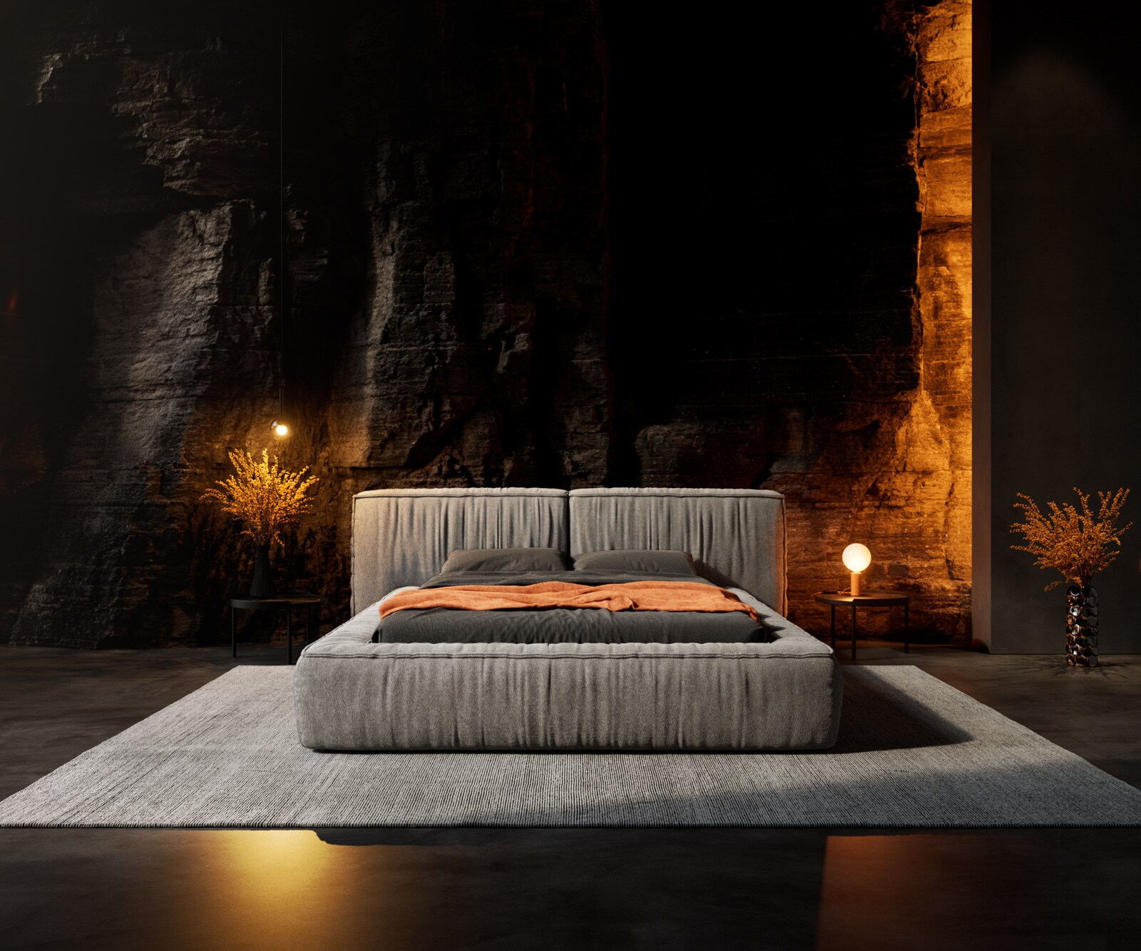 Bedframe Coperti 140x200 cm microvezel grijs 2
