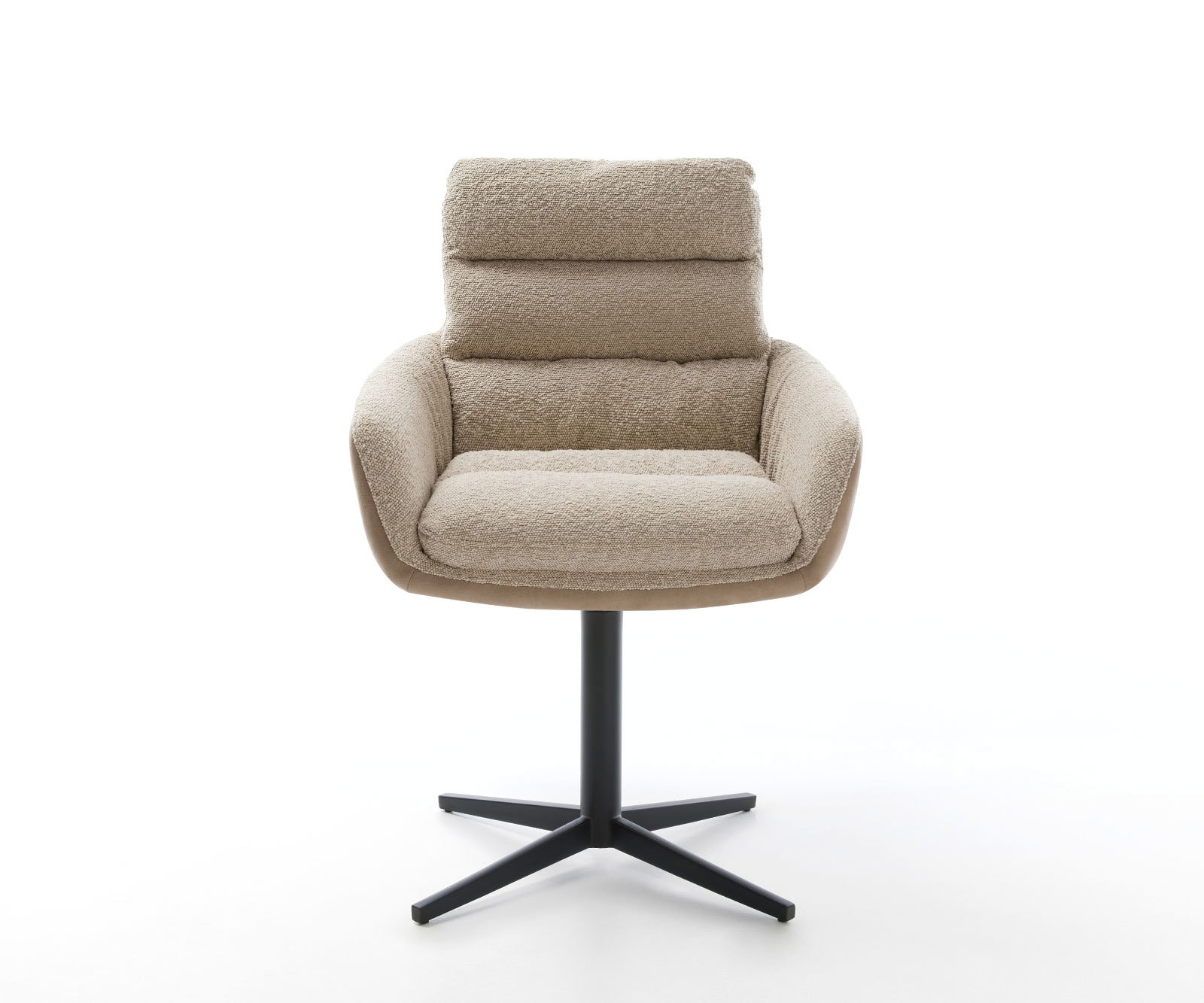 Draaistoel Abelia-Flex met armleuning materiaalmix mud kruispoot zwart 360° draaibaar 1 Draaistoel Abelia-Flex met armleuning materiaalmix mud kruispoot zwart 360° draaibaar 1